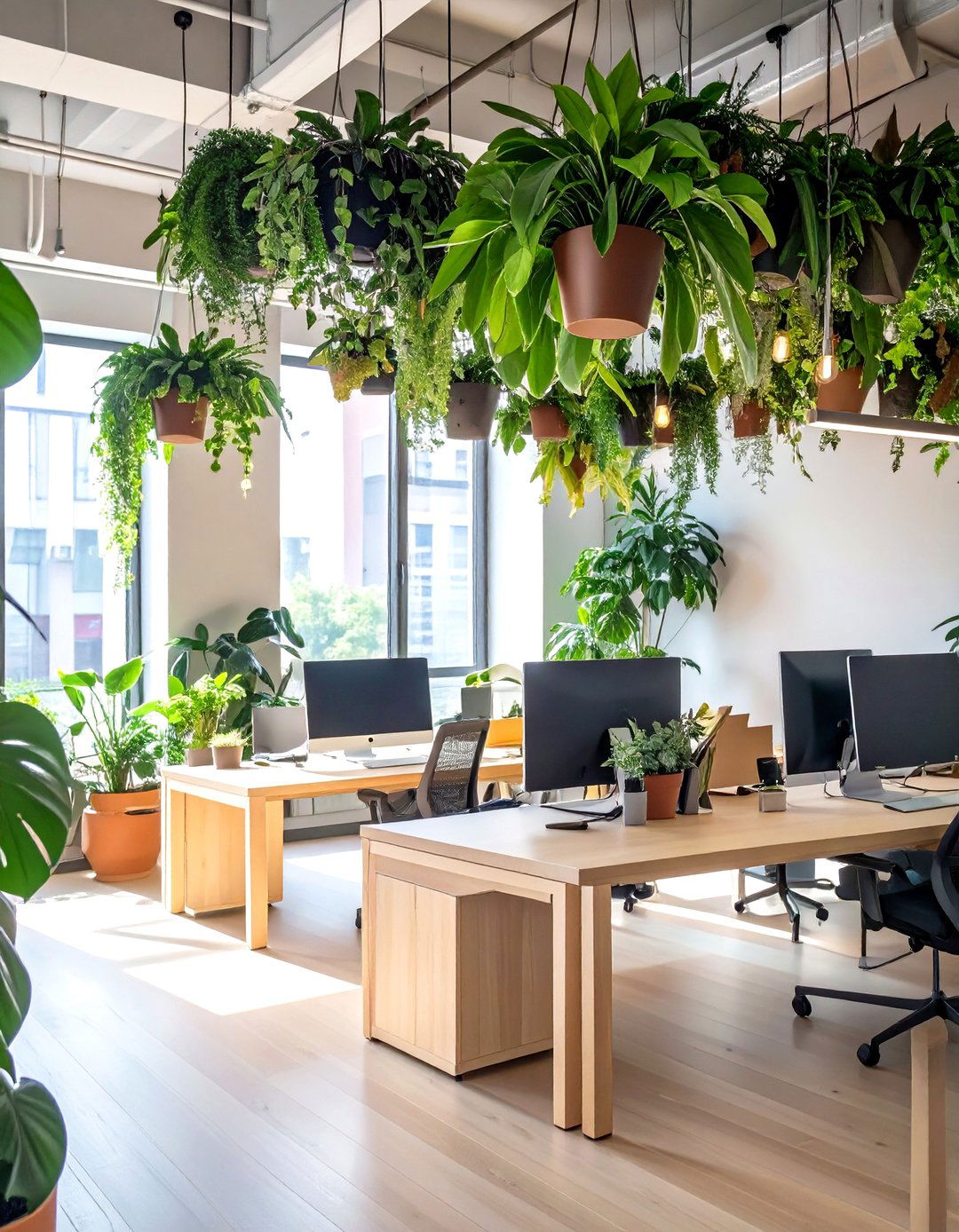 The Urban Jungle Workspace - 30 office decoration ideas for work