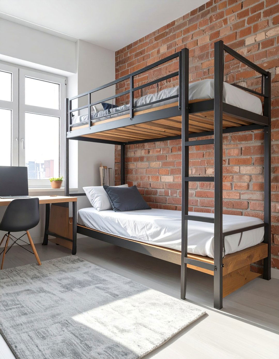 The Urban Loft with a Bunk Bed - 30 ai teen room design ideas