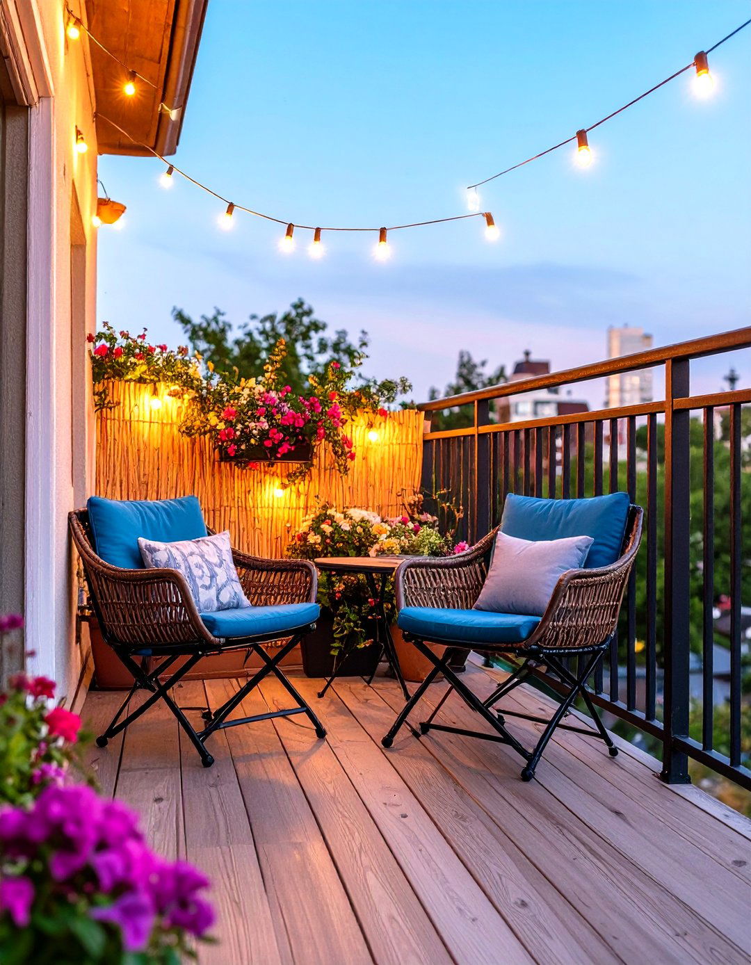 The Urban Oasis with Reed Fencing - 30 inexpensive patio shade ideas