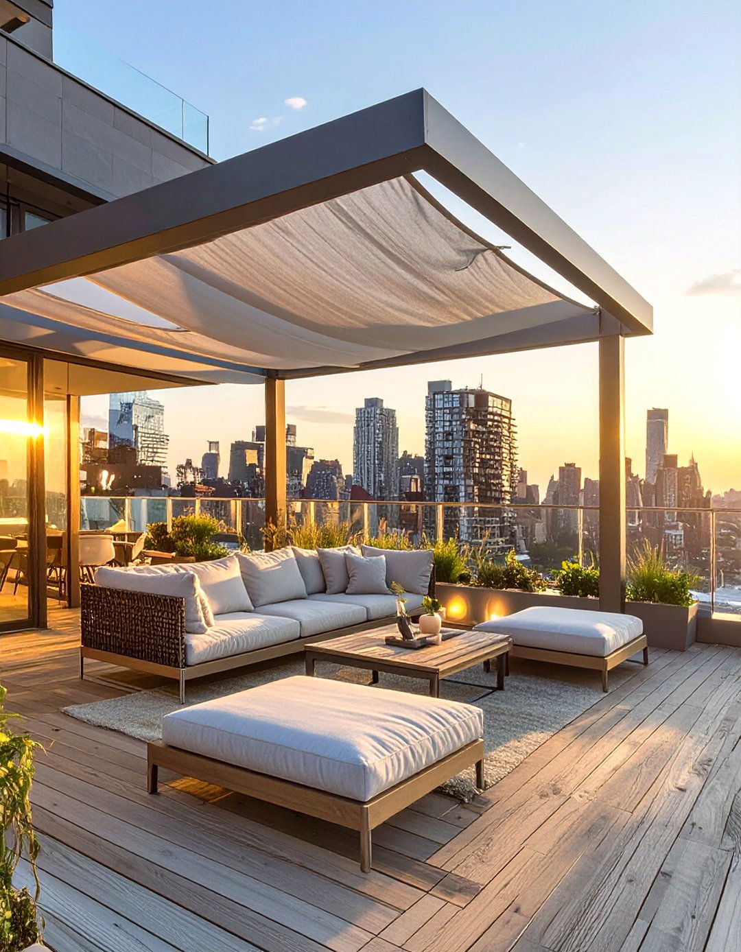 The Urban Rooftop Deck Cover - 30 covered patio ideas attached to house