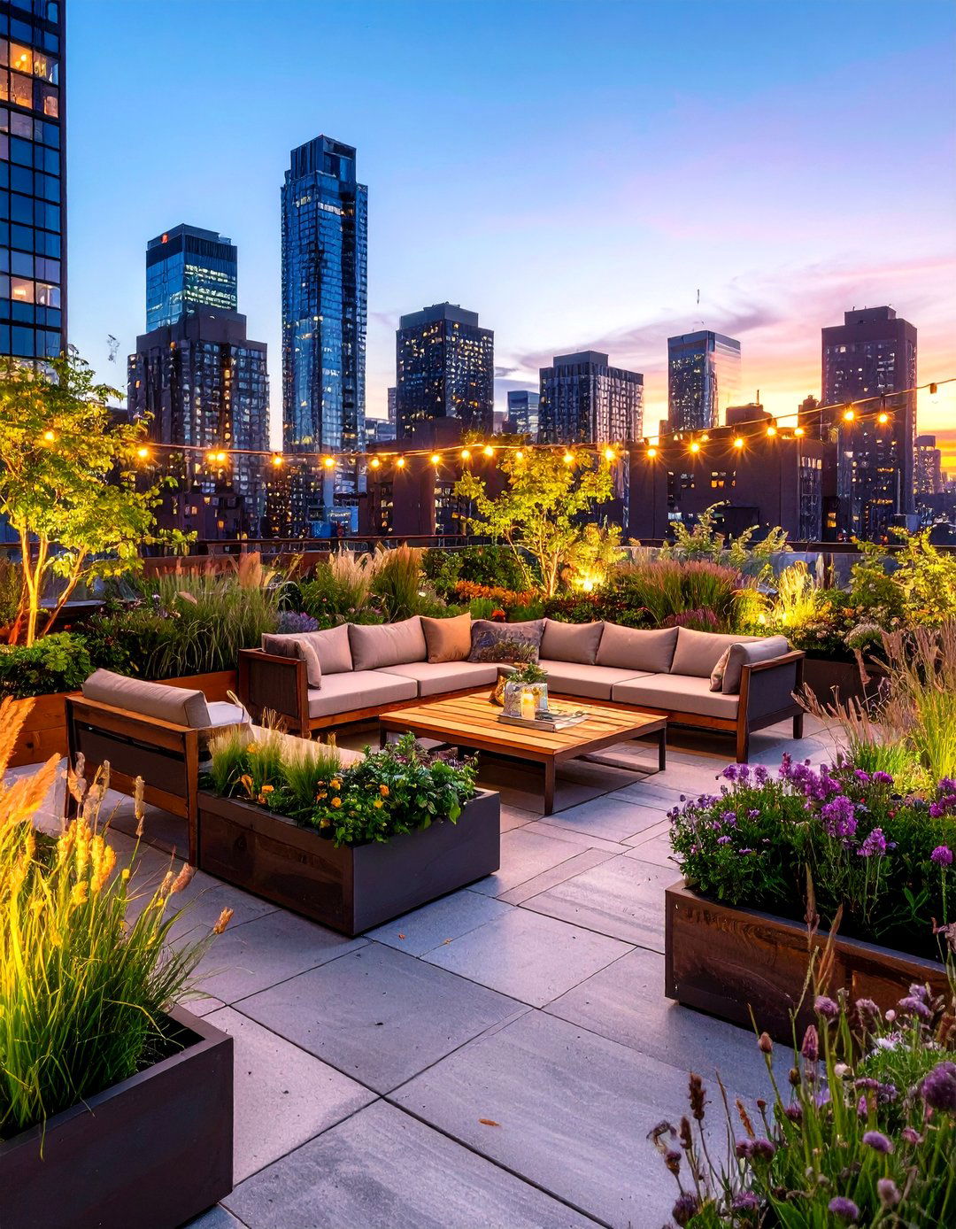 The Urban Rooftop Garden Patio - 30 flagstone patio ideas