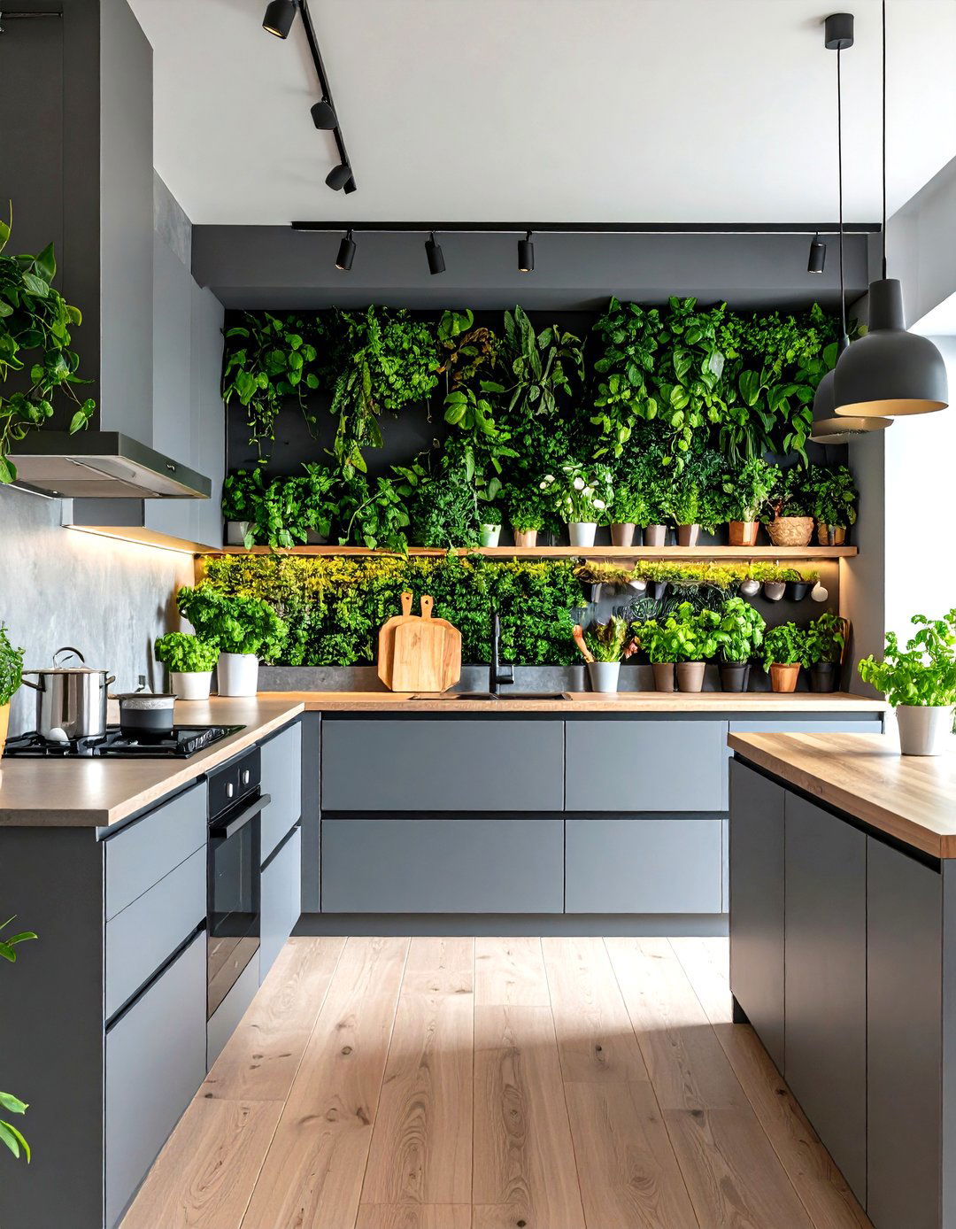 The Urban Sleek and Green Kitchen - 30 kitchen improvement ideas miprenovate