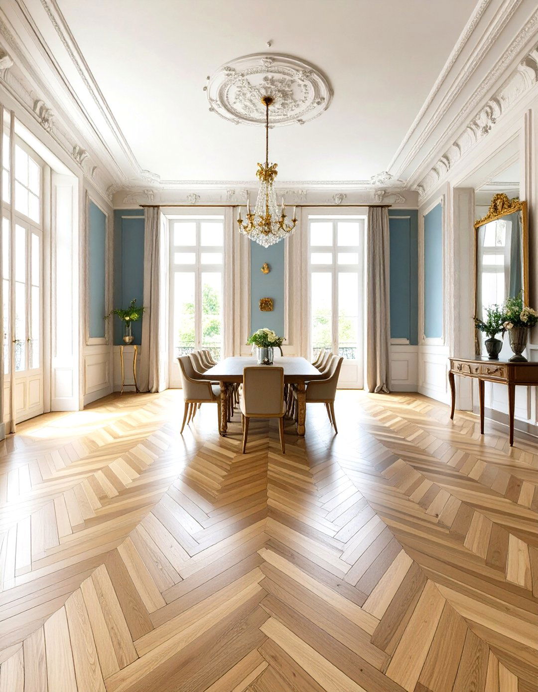The Use of Parquet de Versailles Flooring - 30 what is parisian interior design ideas