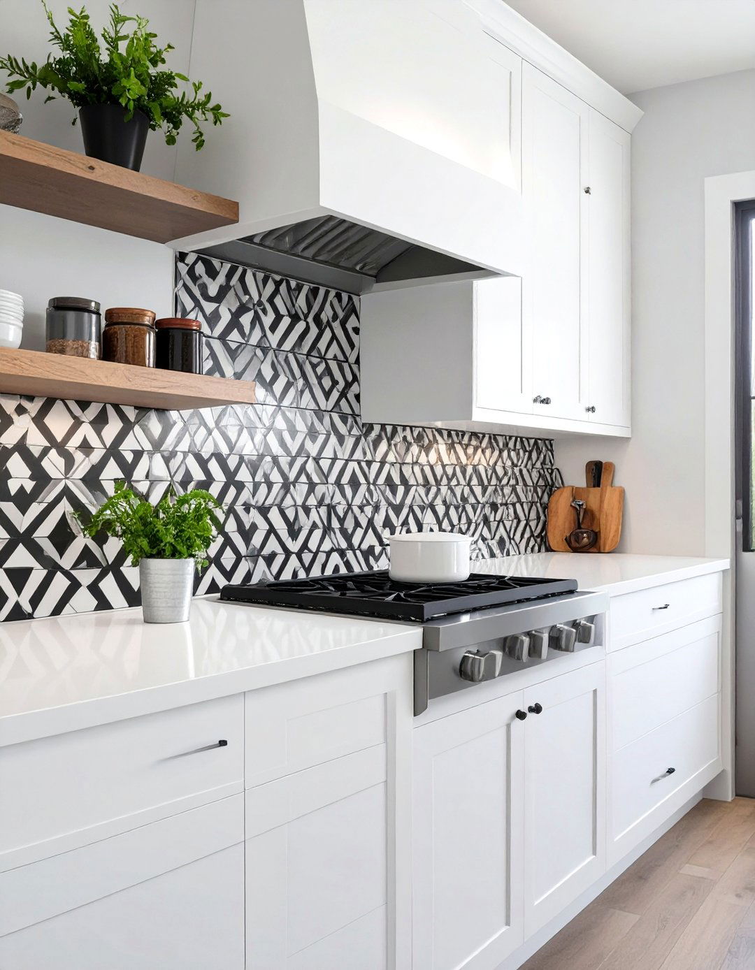 The Use of Patterned Tile - 30 modern farm house design ideas