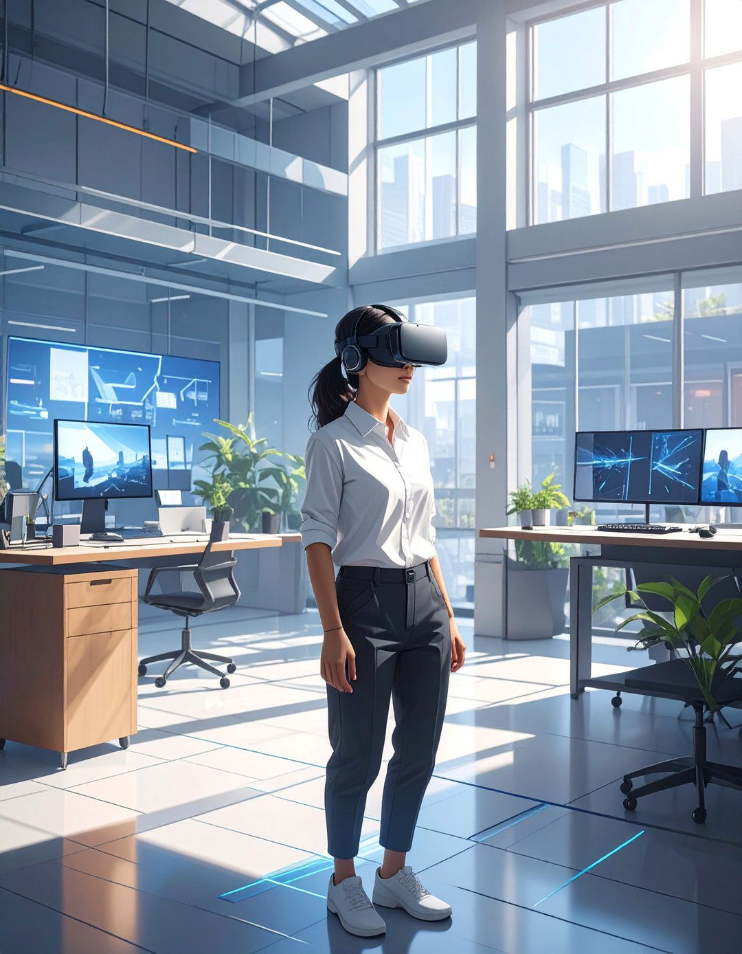 The VR Developers AI Creation Space - 30 ai home office setup ideas