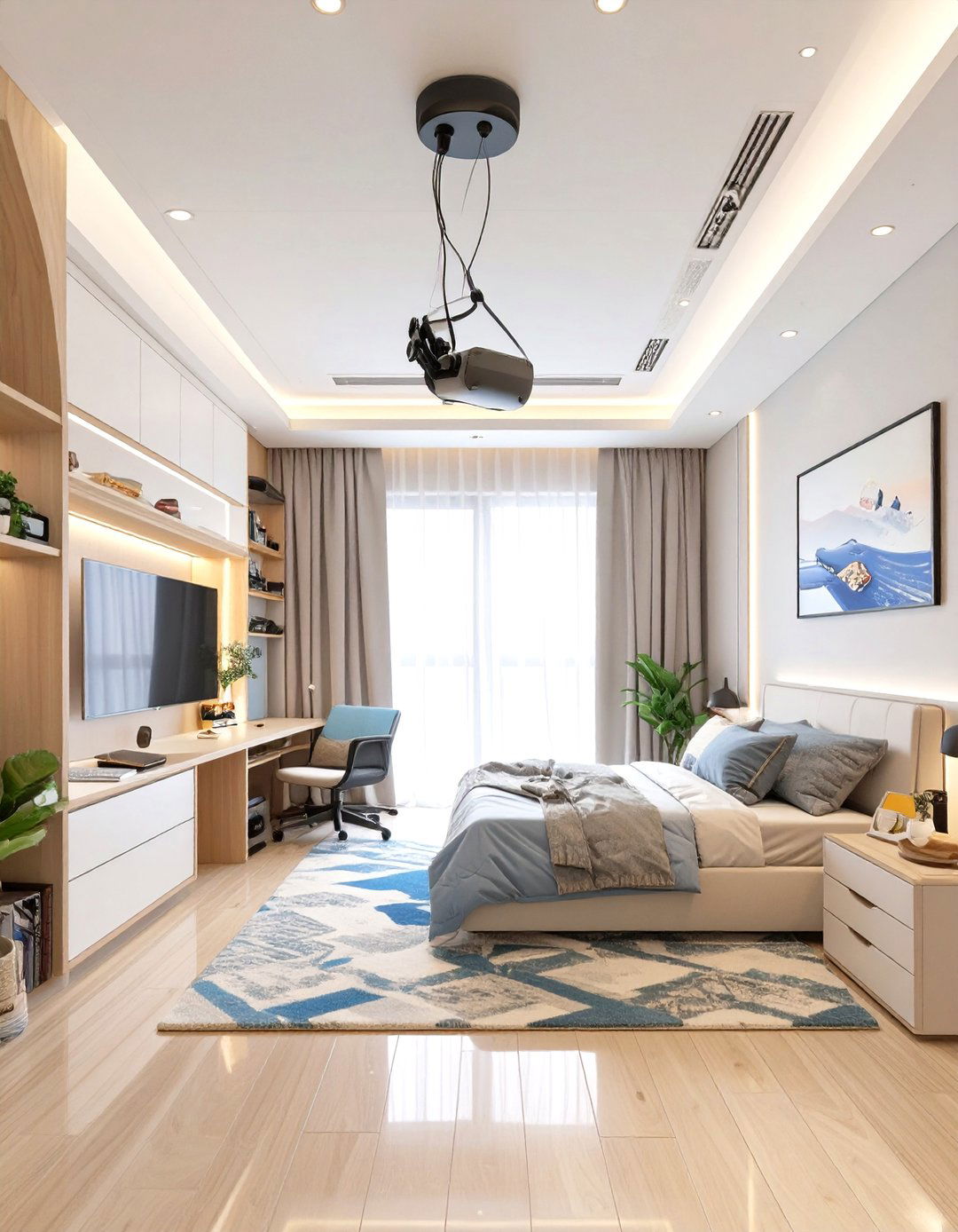 The VR Holodeck Gaming Bedroom - 30 boys gaming bedroom ideas