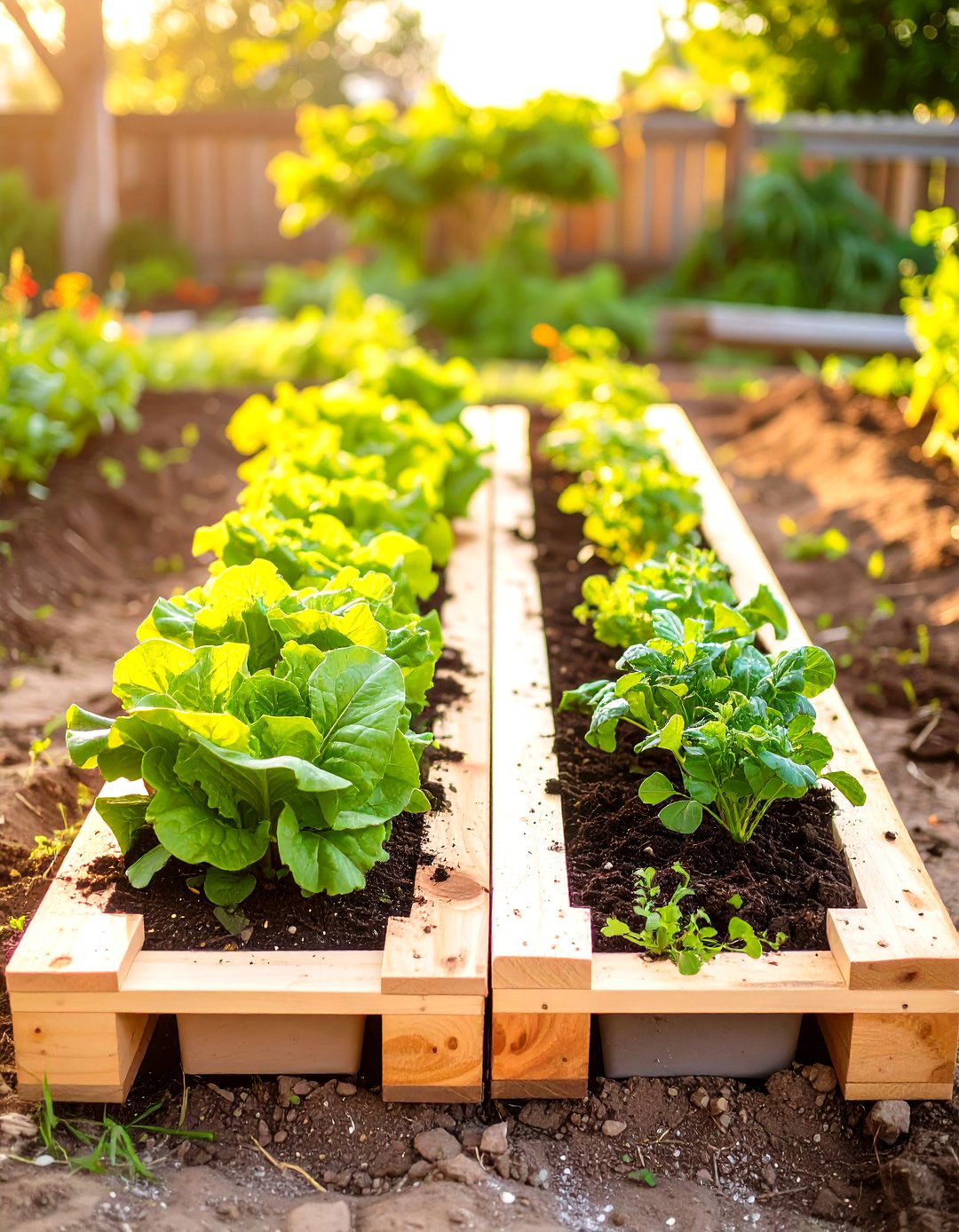 The Vegetable Row Pallet Garden - 30 homemade pallet garden designs
