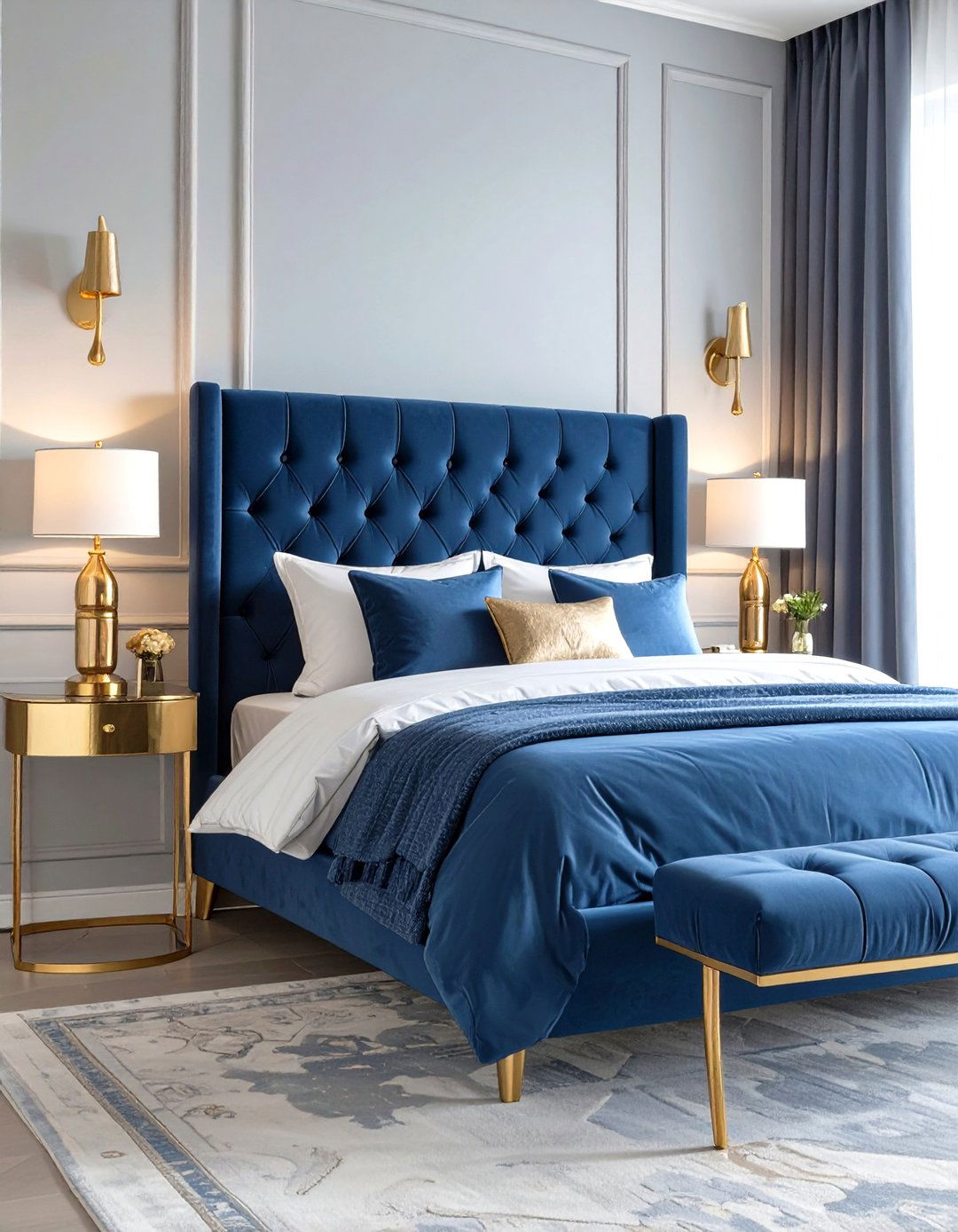 The Velvet and Brass Bedroom - 30 master modern luxury bedroom design ideas
