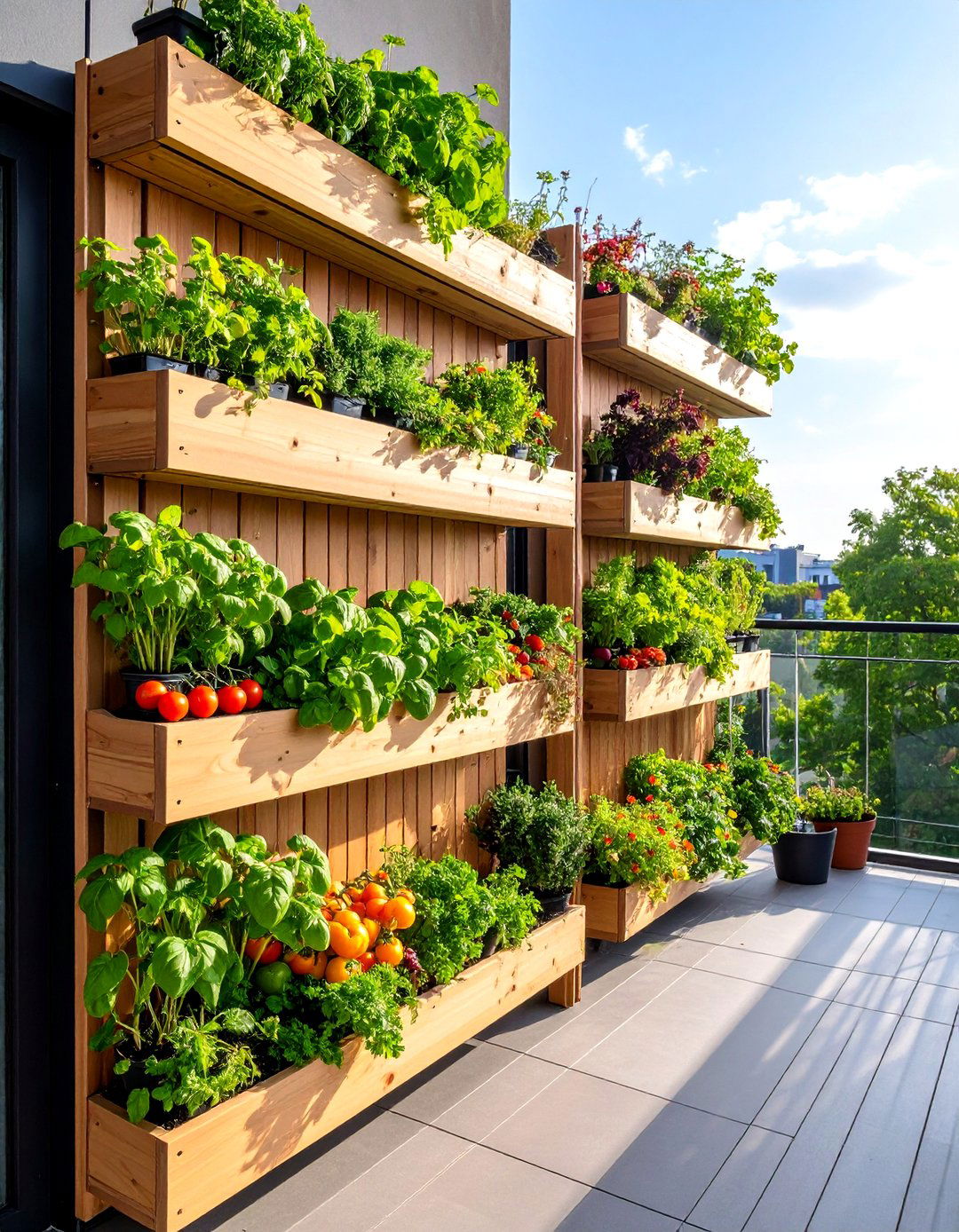 The Vertical Edible Balcony Garden - 30 ai balcony garden design ideas