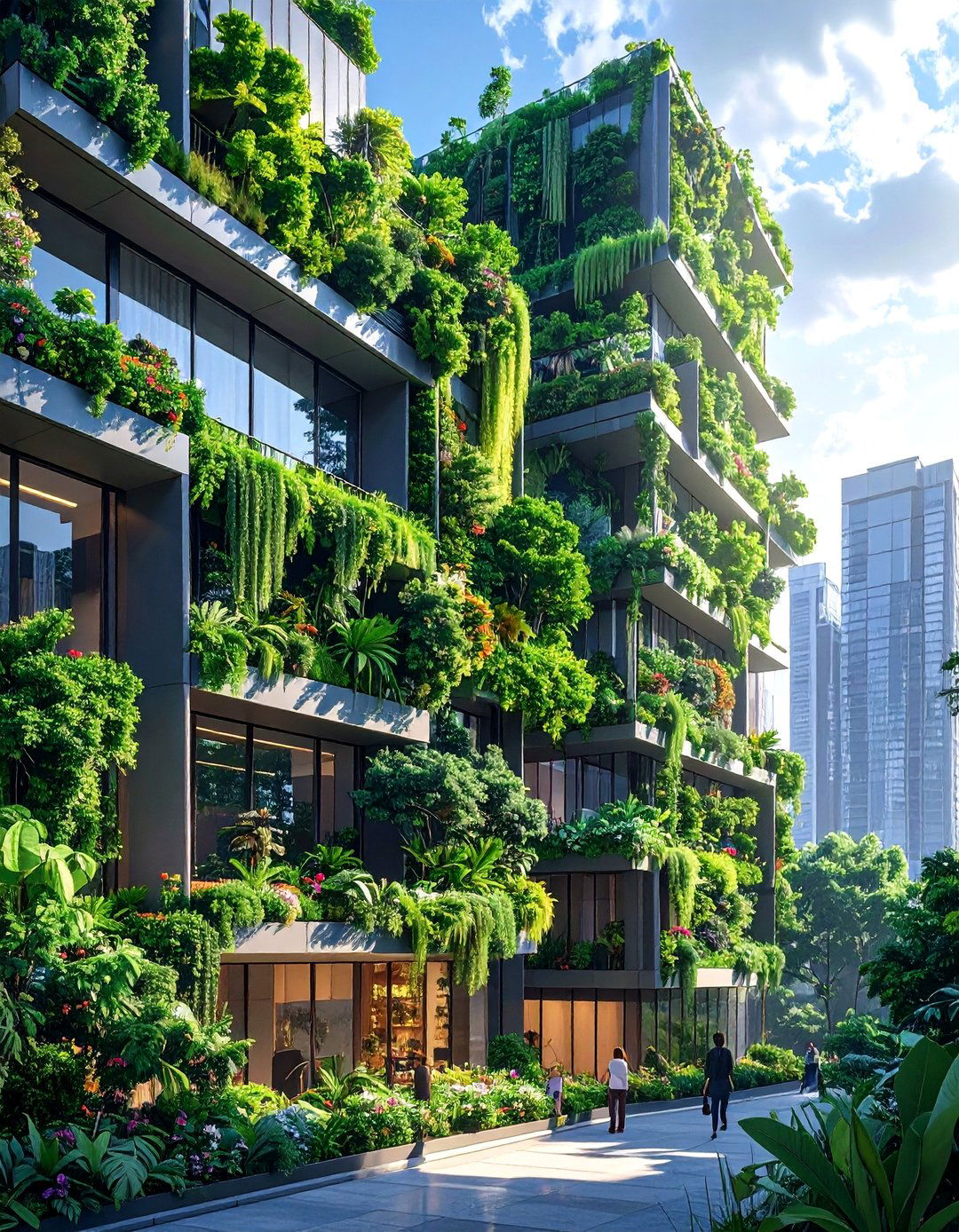 The Vertical Garden Facade - 30 commercial landscape design ideas