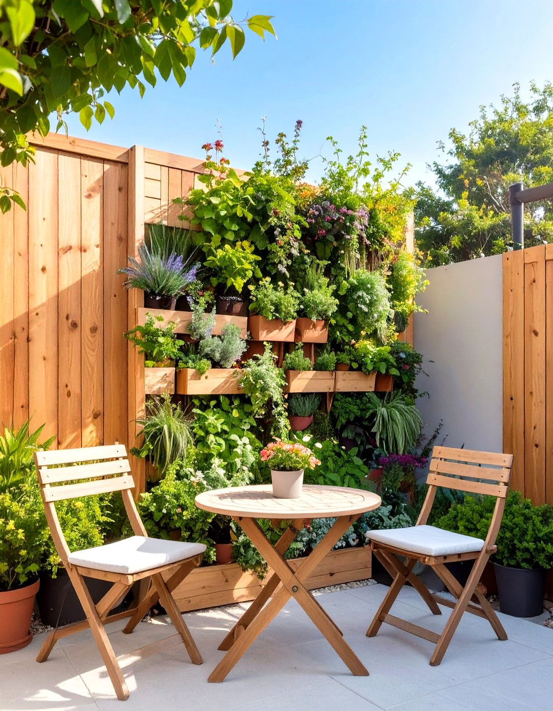 The Vertical Garden Green Wall - 30 cheap backyard makeover ideas