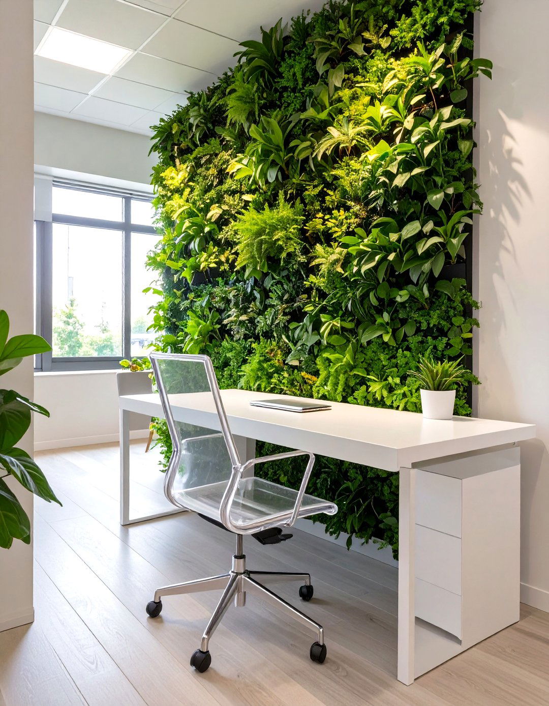 The Vertical Garden Office - 30 creative small office interior design ideas