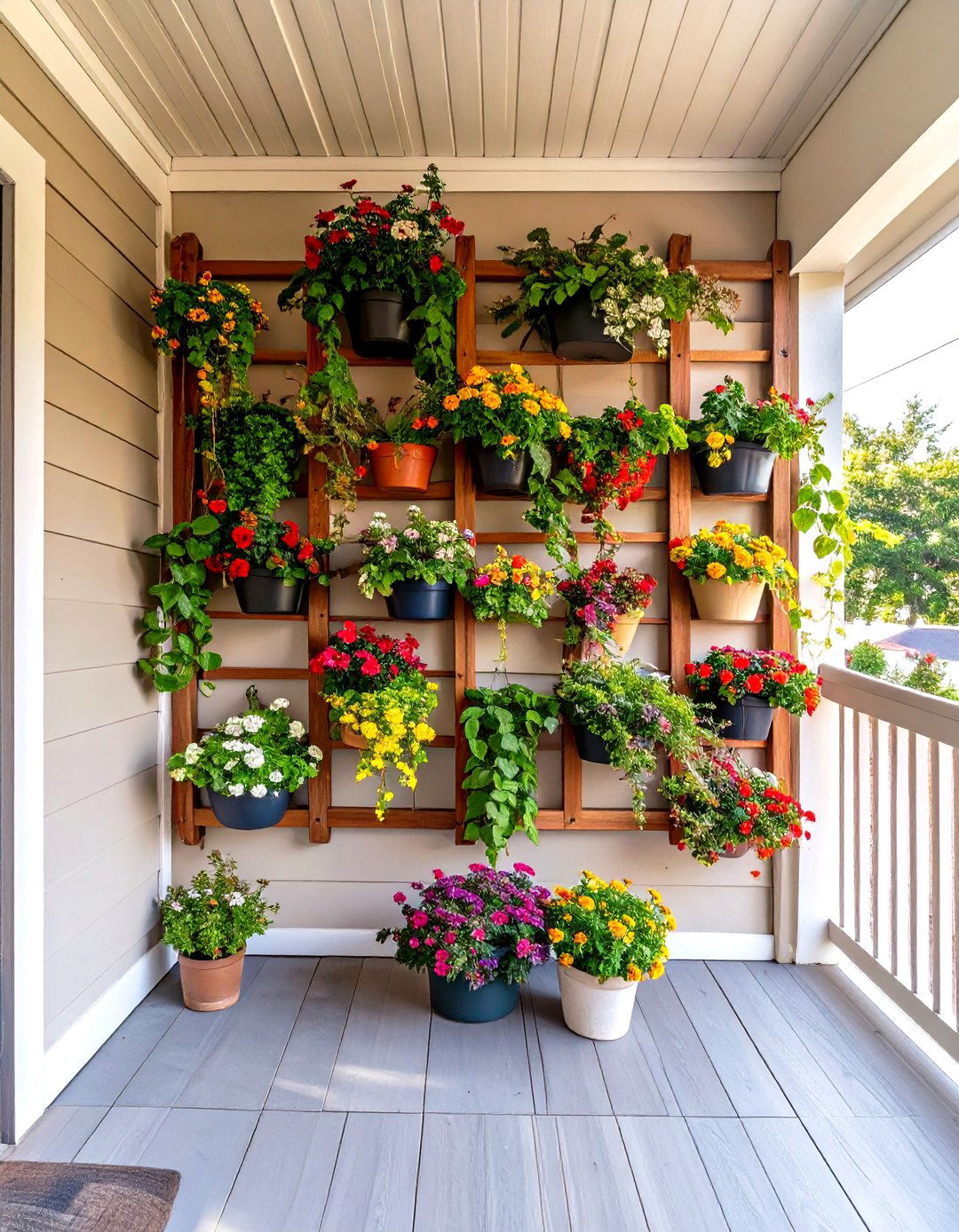 The Vertical Garden Porch - 30 curb appeal small front porch ideas on a budget