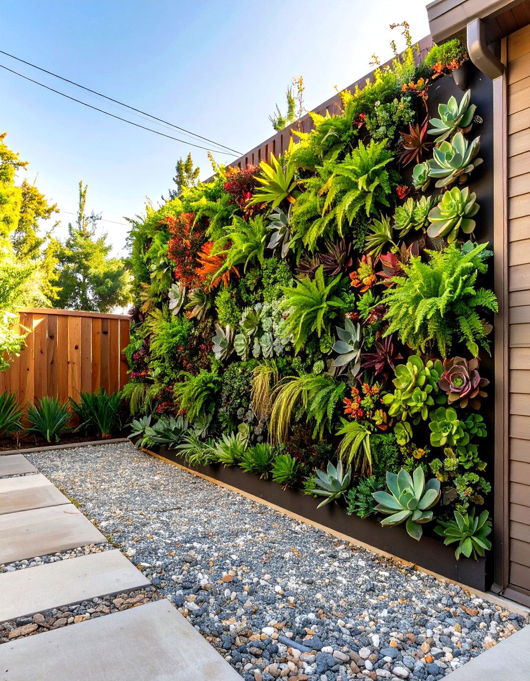 The Vertical Garden Wall - 30 modern backyard ideas no grass