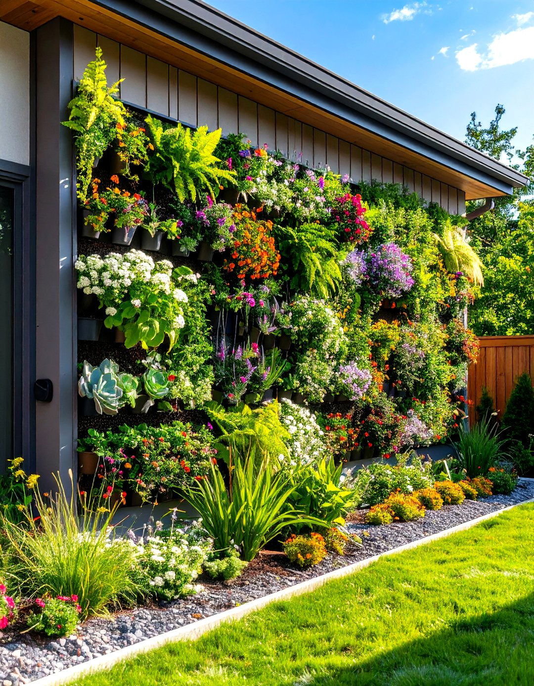 The Vertical Garden Wall Front Yard - 30 landscaping ideas for small front yards