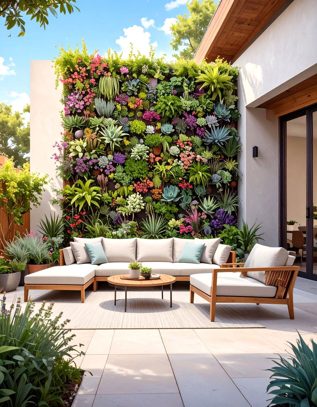The Vertical Garden Wall Patio - 30 modern patio ideas
