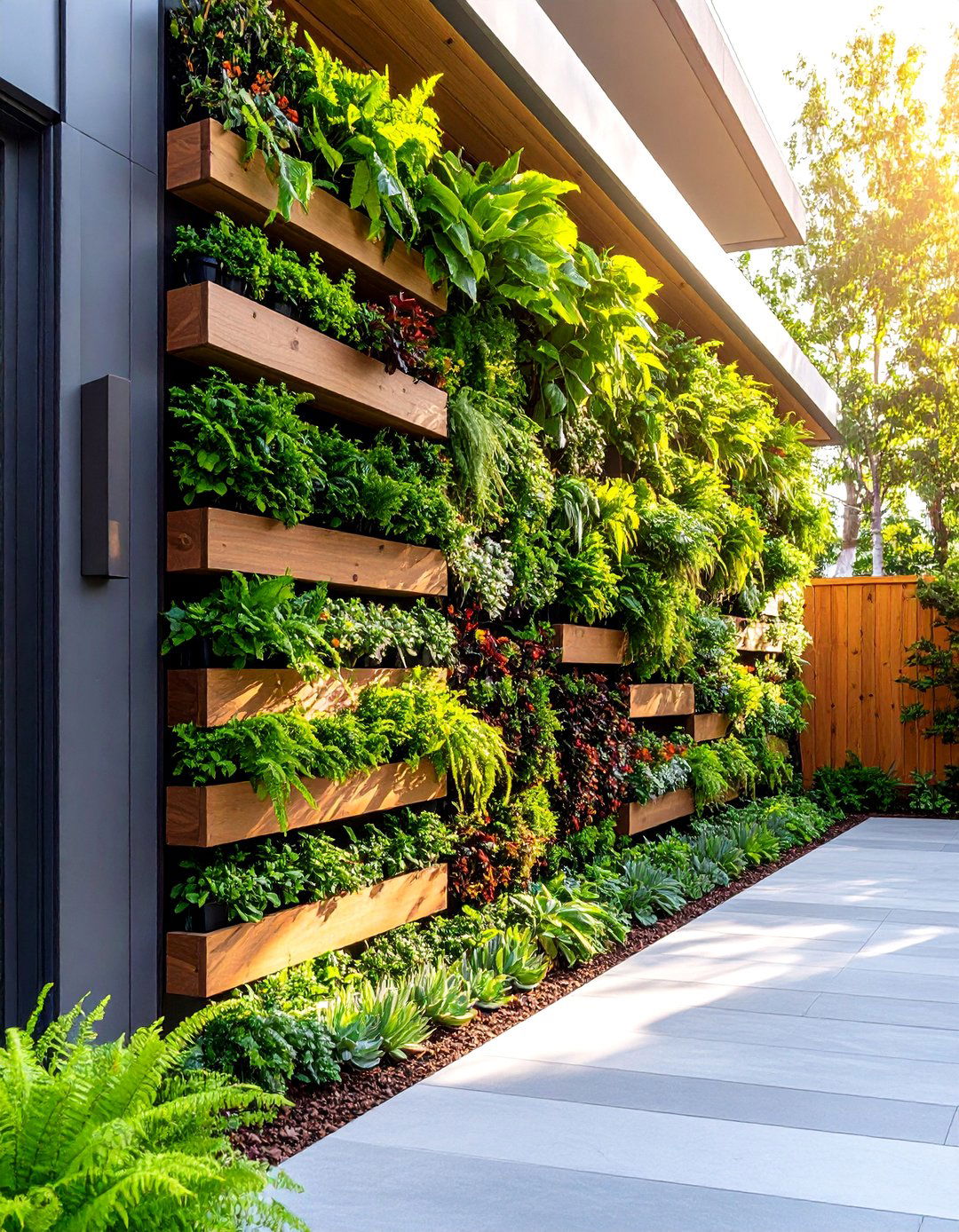 The Vertical Garden Wall - 30 backyard garden ideas