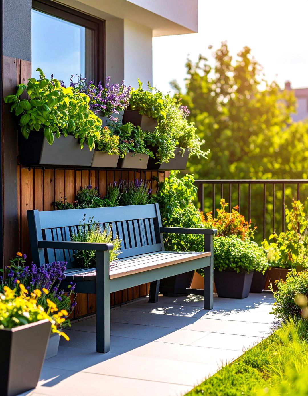 The Vertical Herb Garden Patio - 30 easy patio ideas