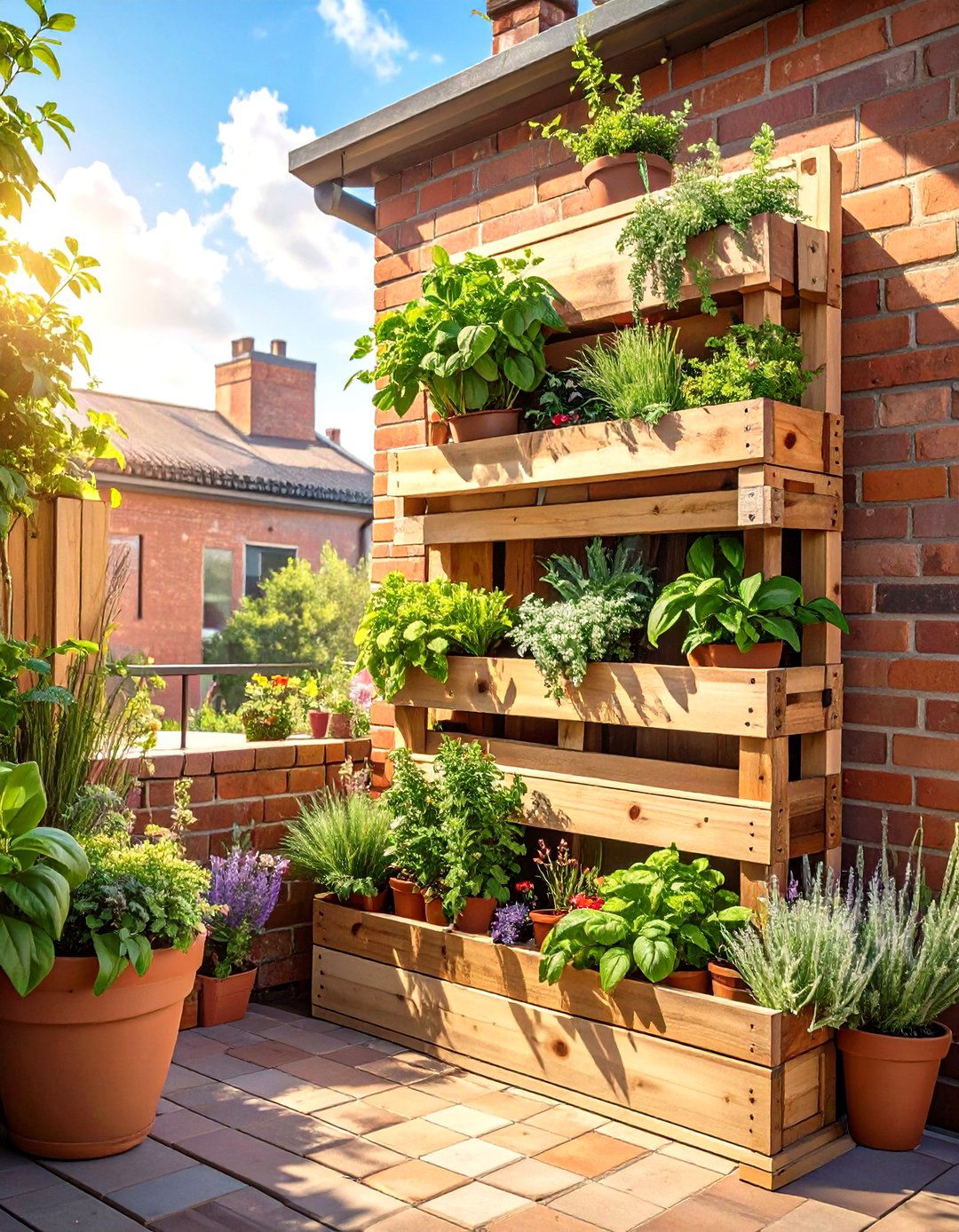 The Vertical Herb Pallet Garden - 30 homemade pallet garden designs
