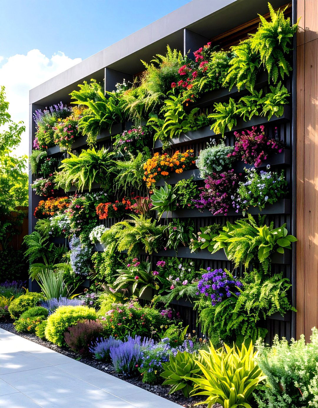 The Vertical Living Wall Garden - 30 flower garden designs