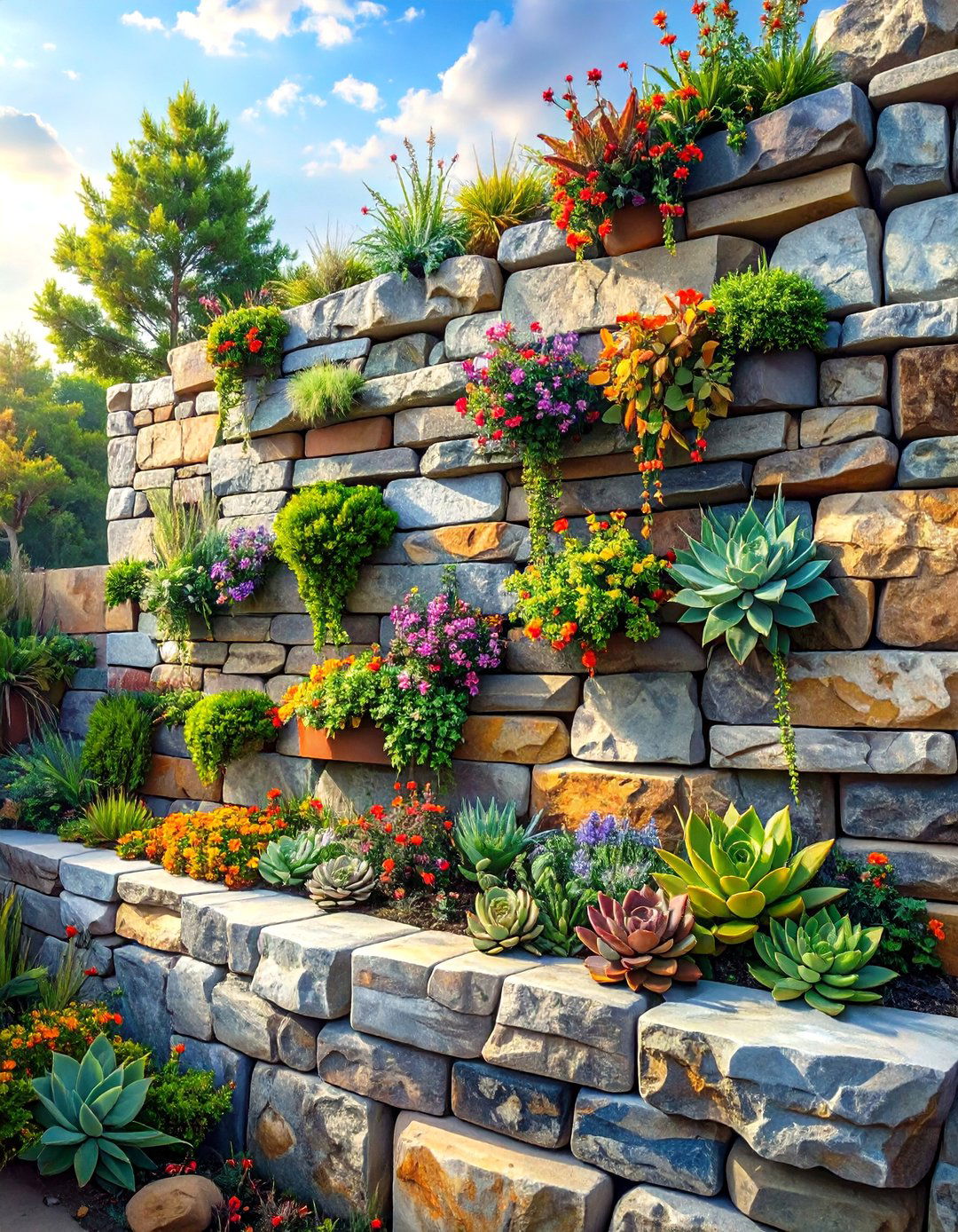 The Vertical Rock Garden Wall - 30 modern rock garden ideas