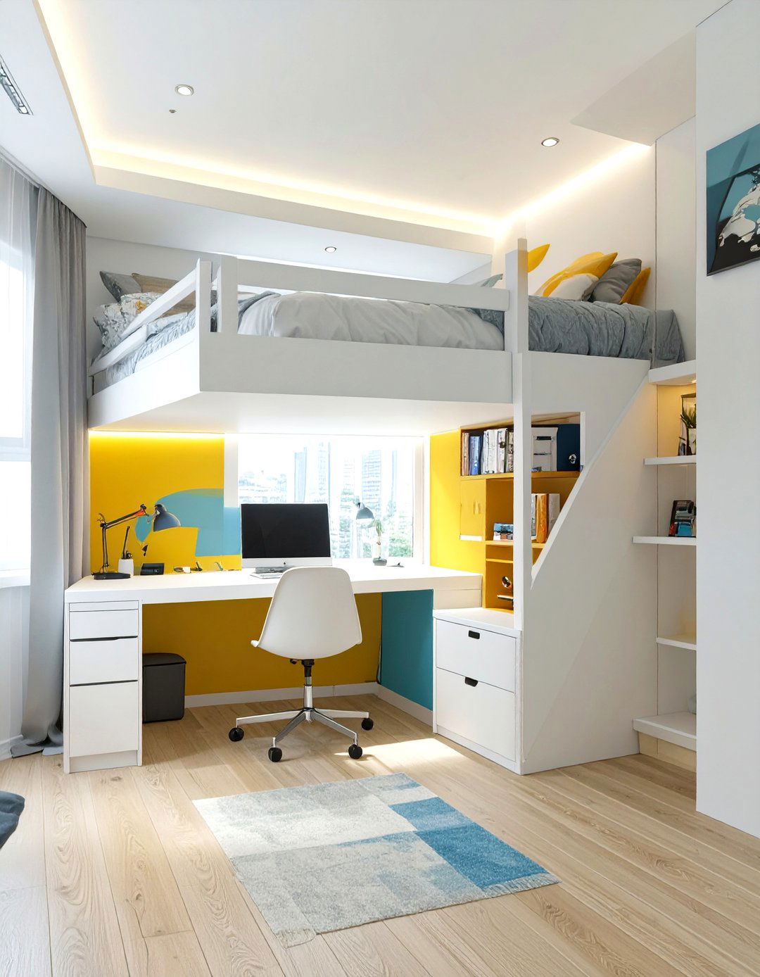 The Vertical Space Solution - 30 home office guest room ideas
