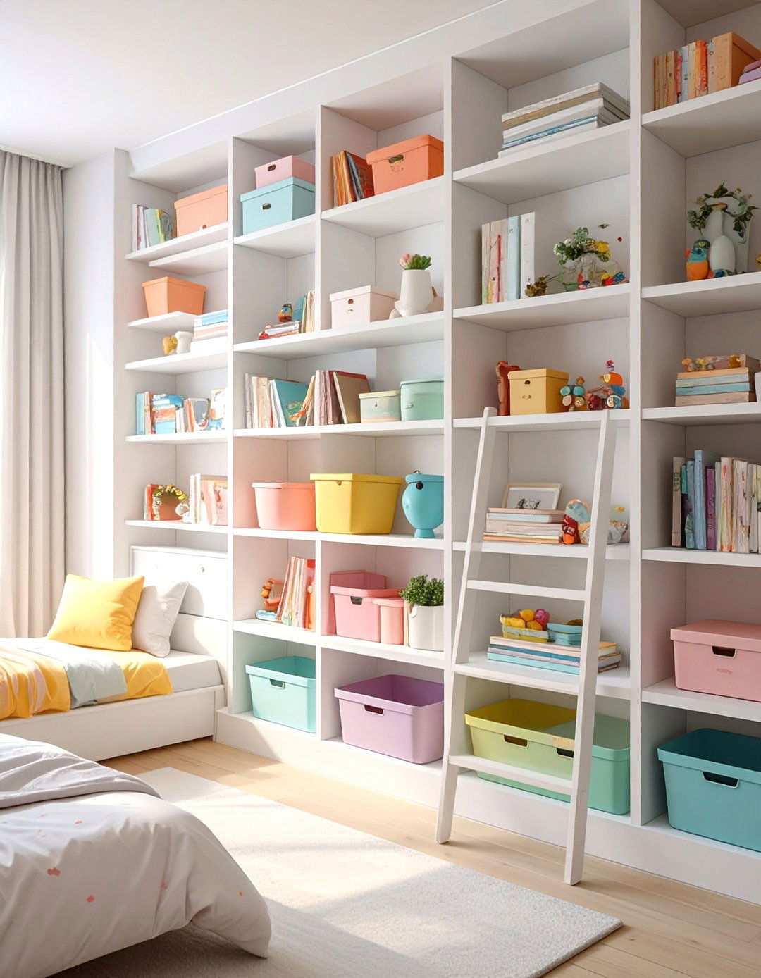 The Vertical Storage Bedroom Solution - 30 girl bedroom ideas for small rooms