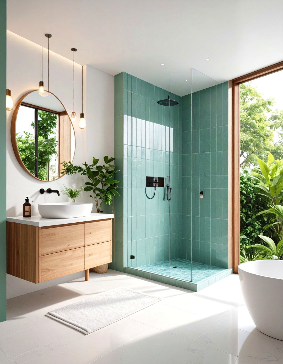 The Vertical Tile Layout Shower Room - 30 limited space tiny shower room designs