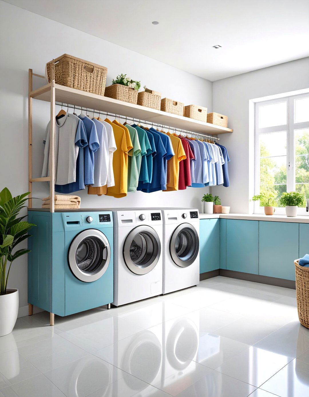 The Vertical Wall Mounted Laundry Room Rack System - 30 laundry room drying rack ideas