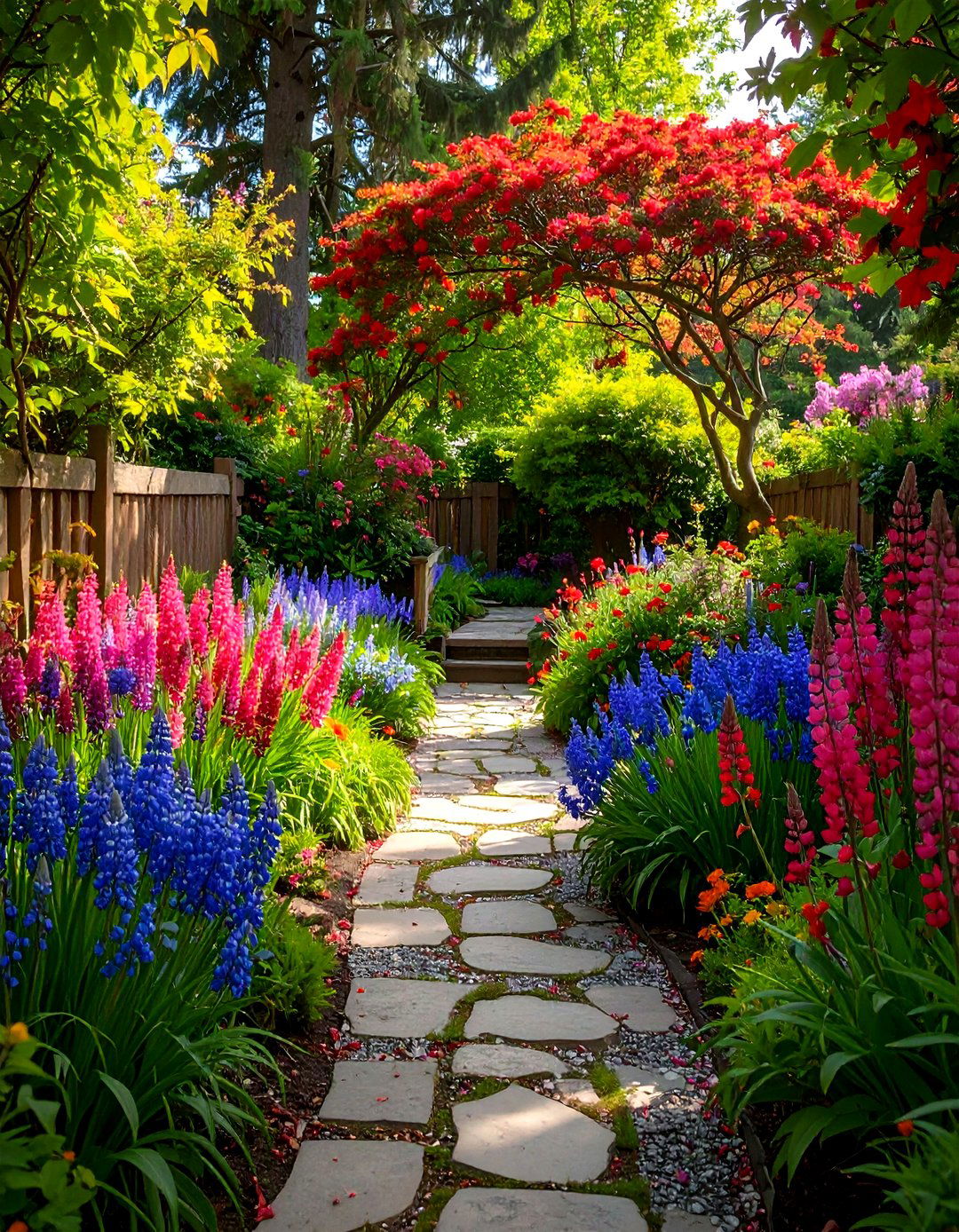 The Vibrant Jewel Toned Garden - 30 layout perennial flower garden design plans ideas