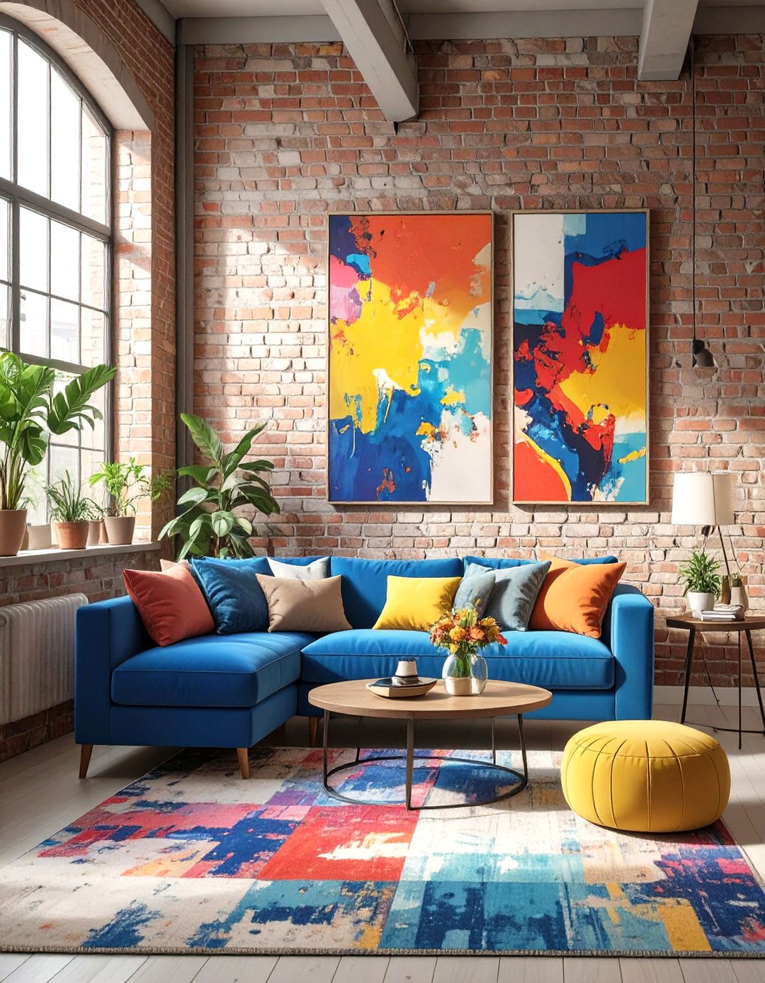 The Vibrant Pop Art Industrial Loft - 30 modern industrial interior design ideas