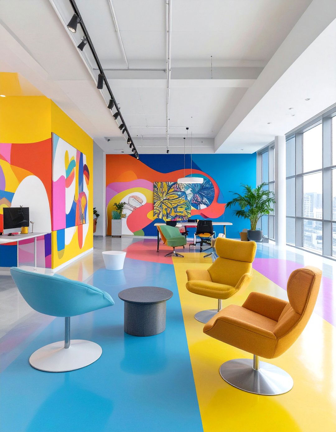 The Vibrant Pop Art Office - 30 cool office ideas