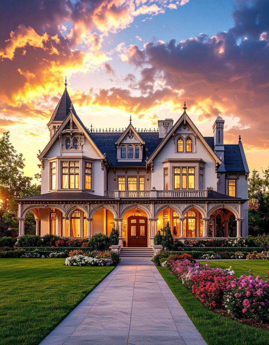 The Victorian Gothic Revival Manor - 30 3d house design ideas
