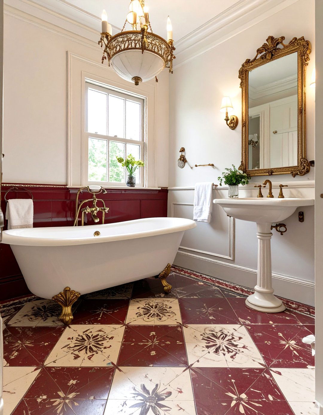 The Victorian Inspired Bathroom with Patterned Tiles - 30 bathroom tile inspiration