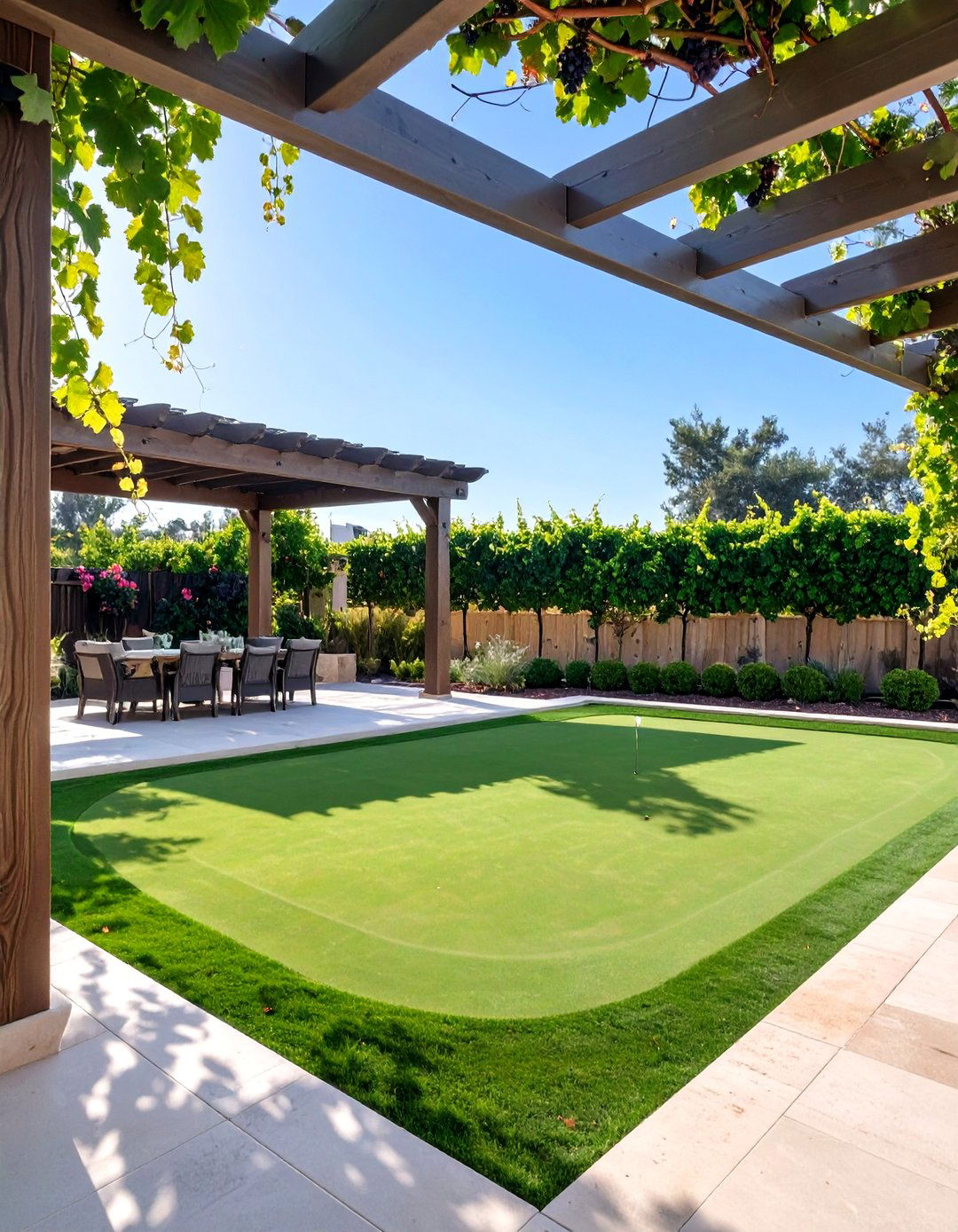 The Vineyard View Putting Green - 30 backyard putting green ideas