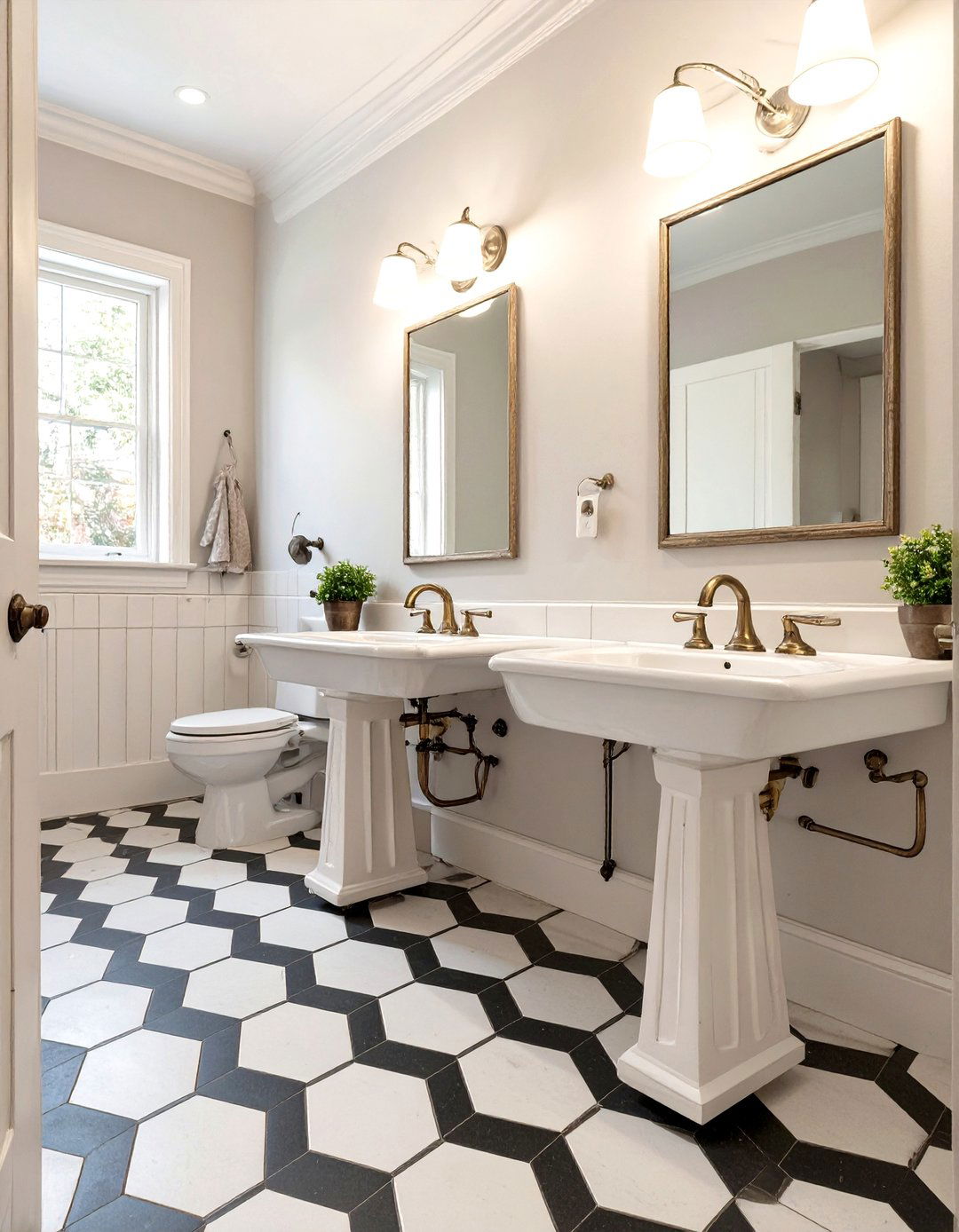The Vintage Charm Bathroom - 30 jack and jill bathroom ideas