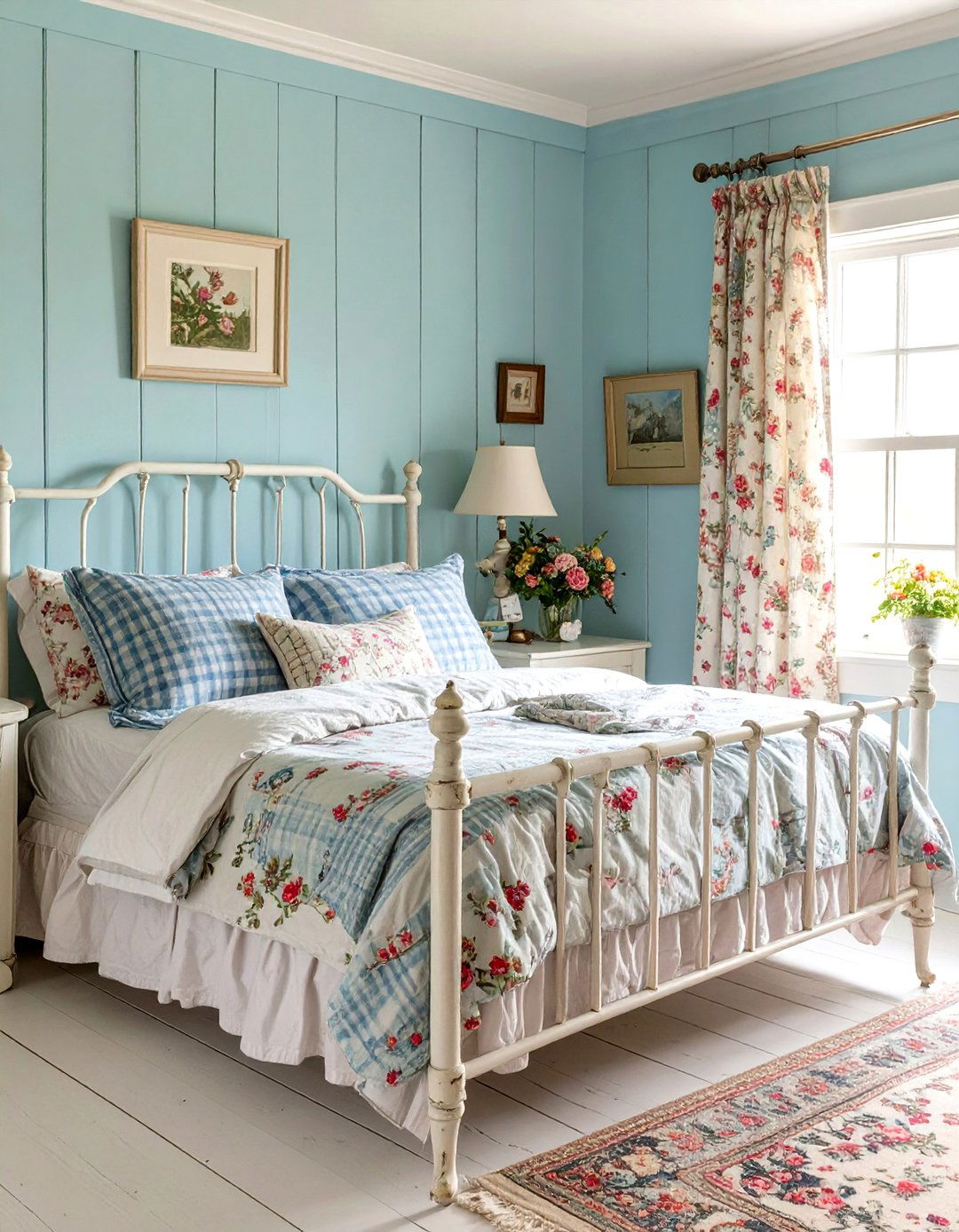 The Vintage Cottage Bedroom - 30 blue and white bedroom ideas