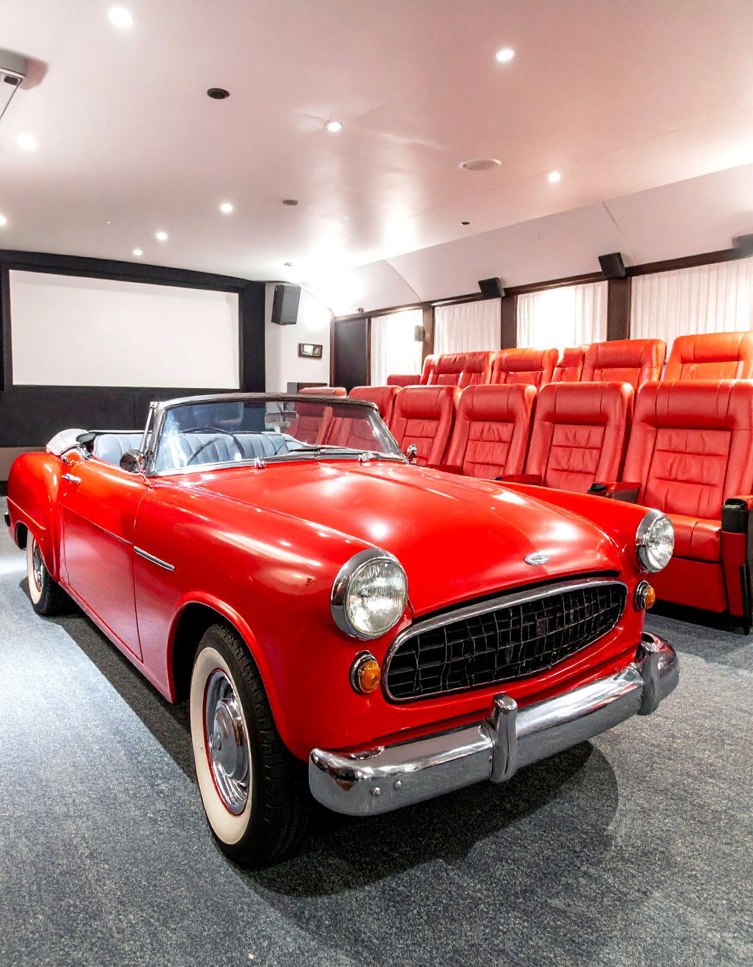 The Vintage Drive In Theme - 30 home theater seating ideas