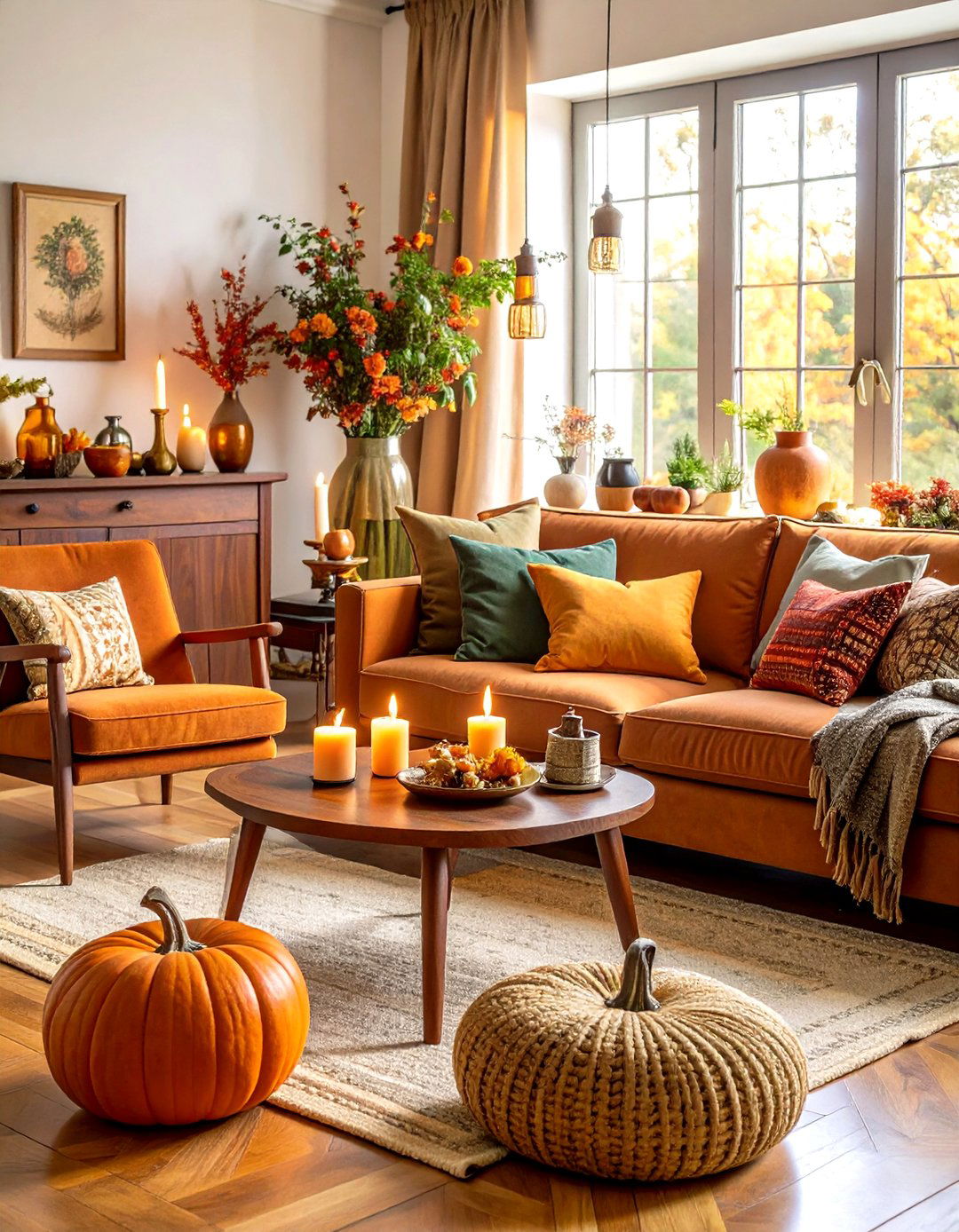 The Vintage Eclectic Autumn Living Room - 30 living room fall decor ideas
