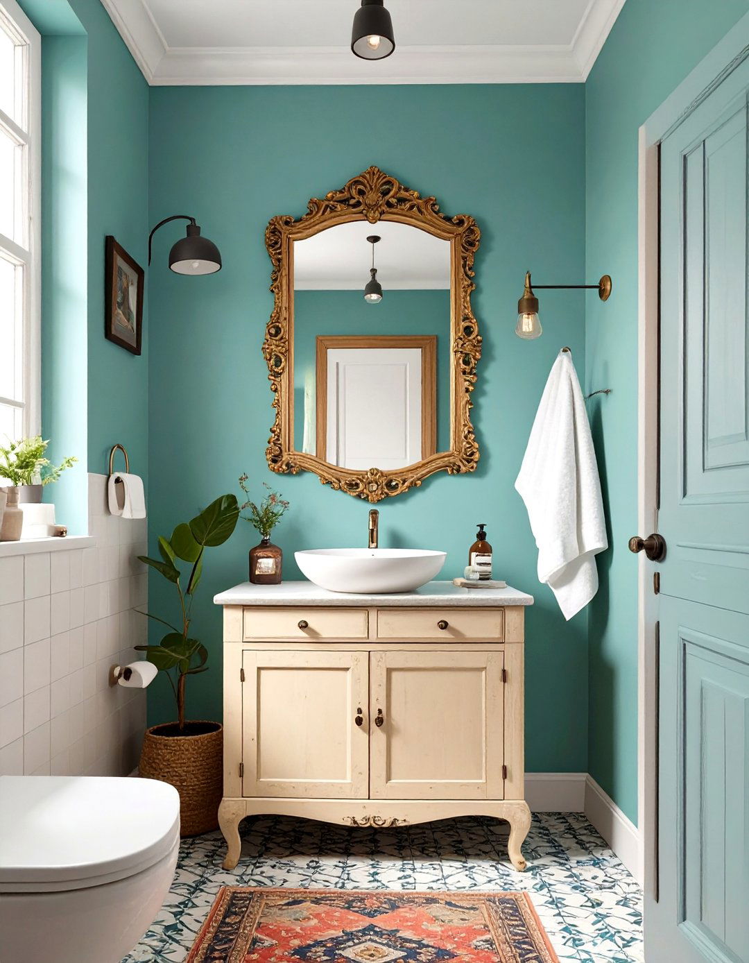 The Vintage Eclectic Bathroom - 30 bathroom remodel ideas on a budget