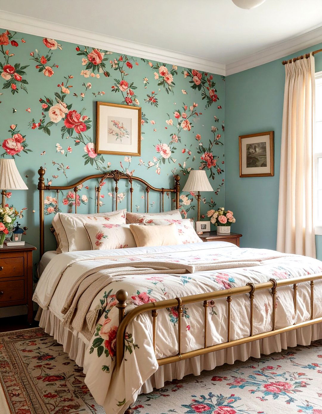 The Vintage Floral Bedroom - 30 cozy master bedroom ideas