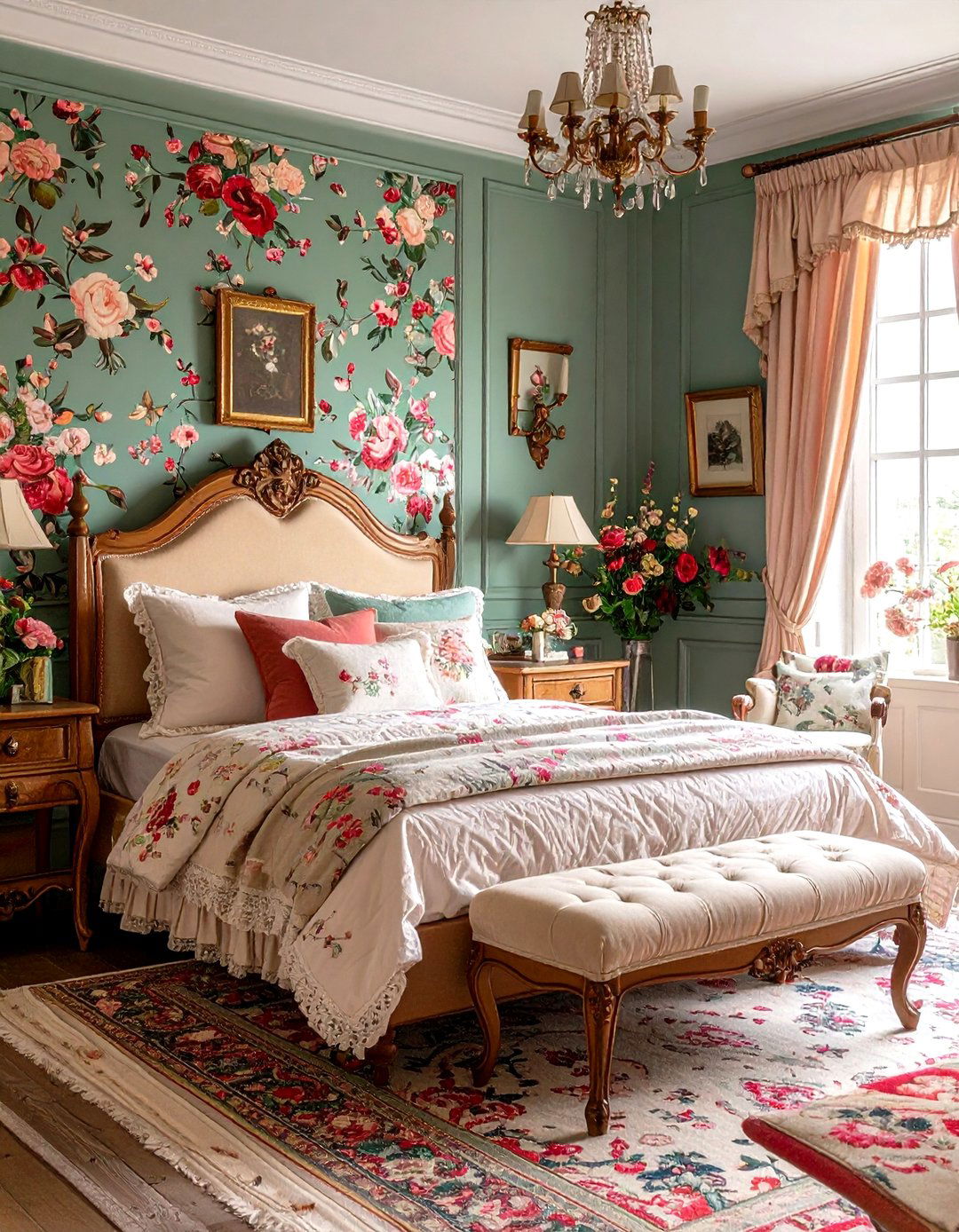 The Vintage Floral Bedroom - 30 girl kids bedroom ideas