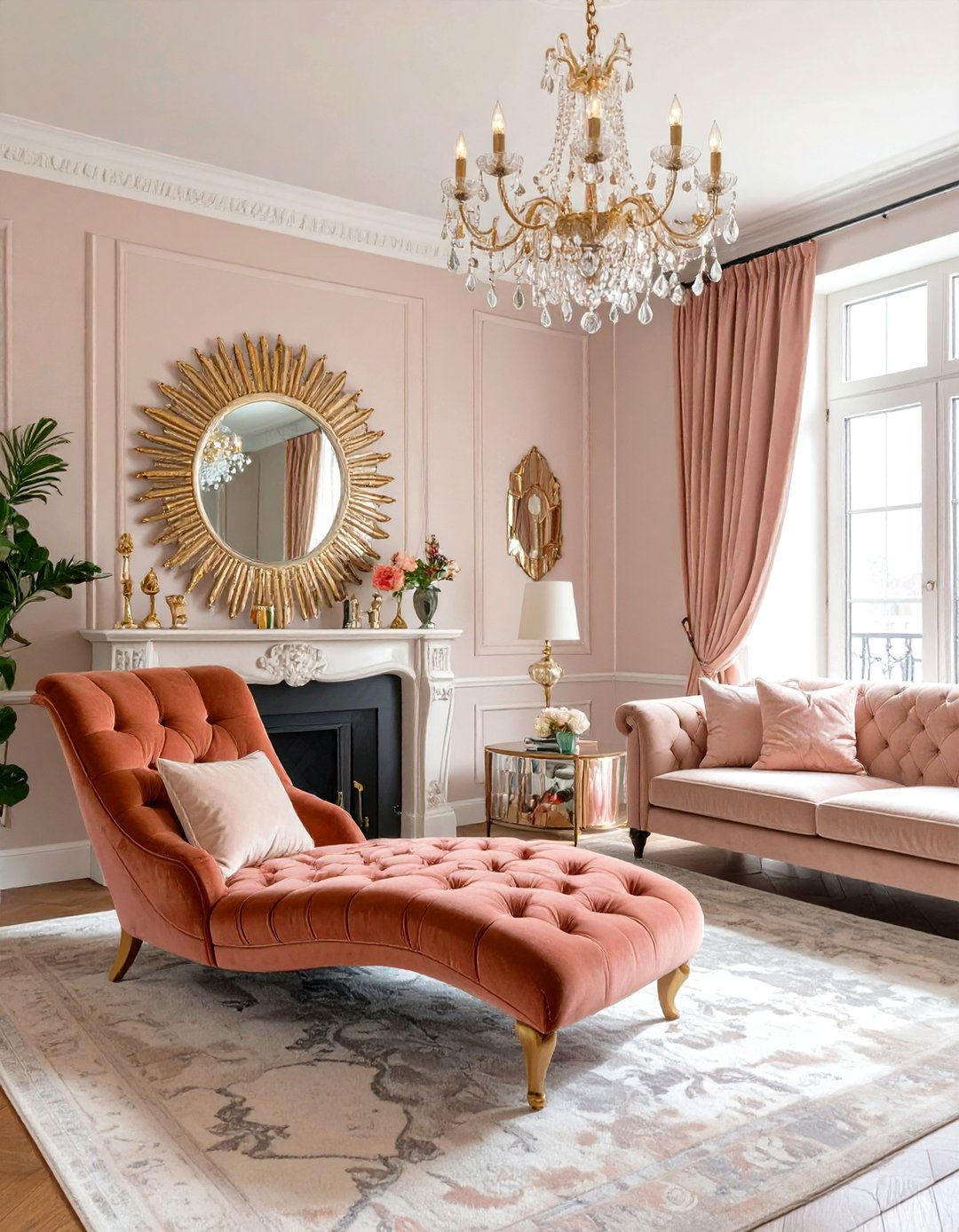 The Vintage Hollywood Glam Living Room - 30 cozy apartment living room ideas