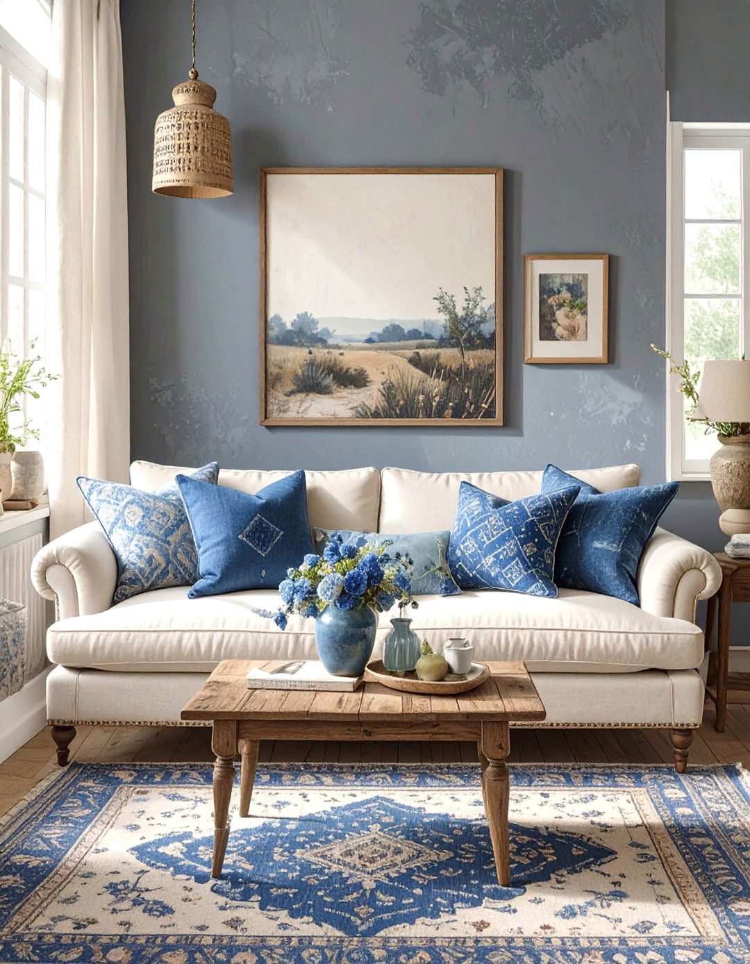 30 Blue and Grey Living Room Ideas for Modern Homes - We Love Home Blog
