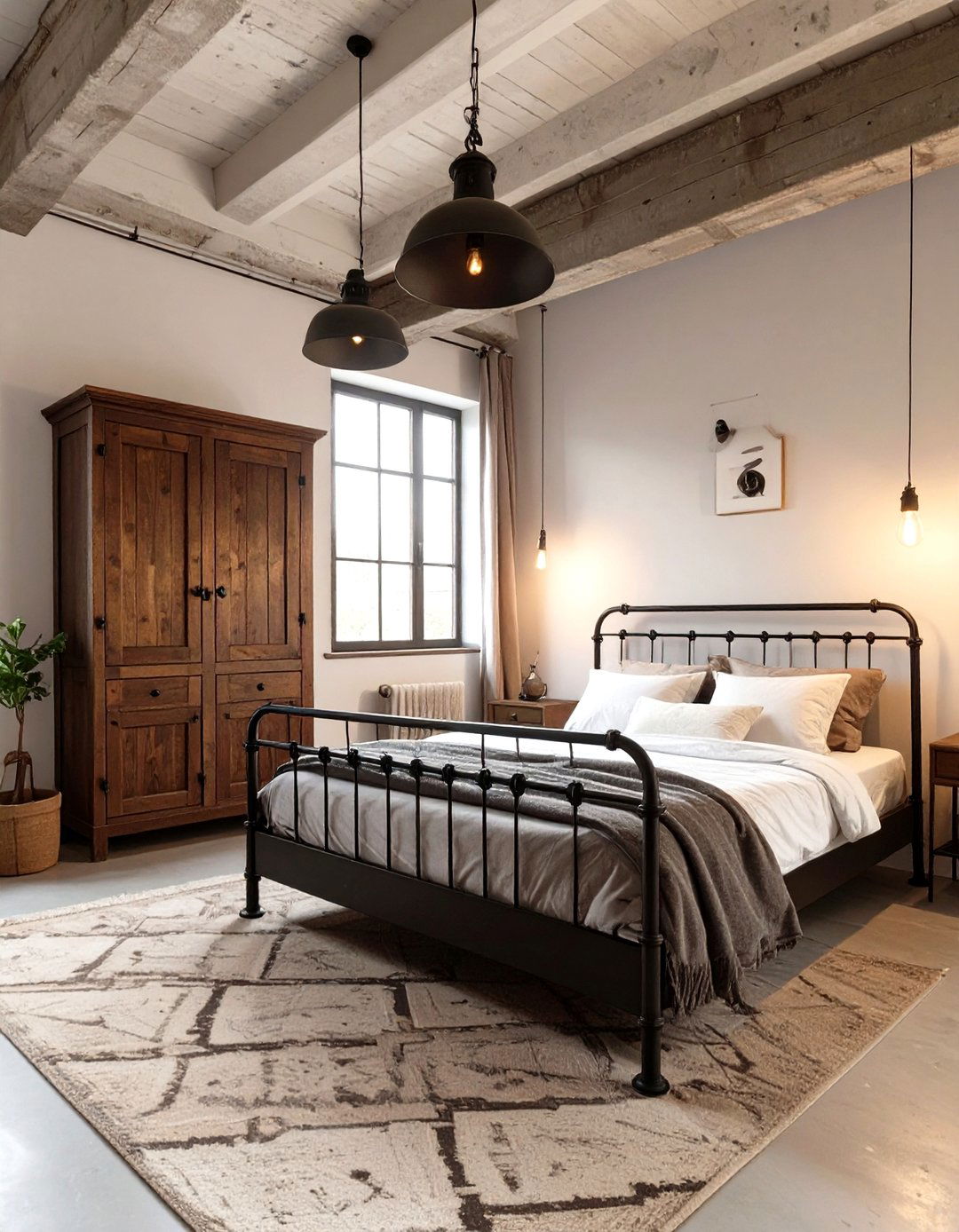 The Vintage Industrial Bedroom - 30 masculine bedroom ideas