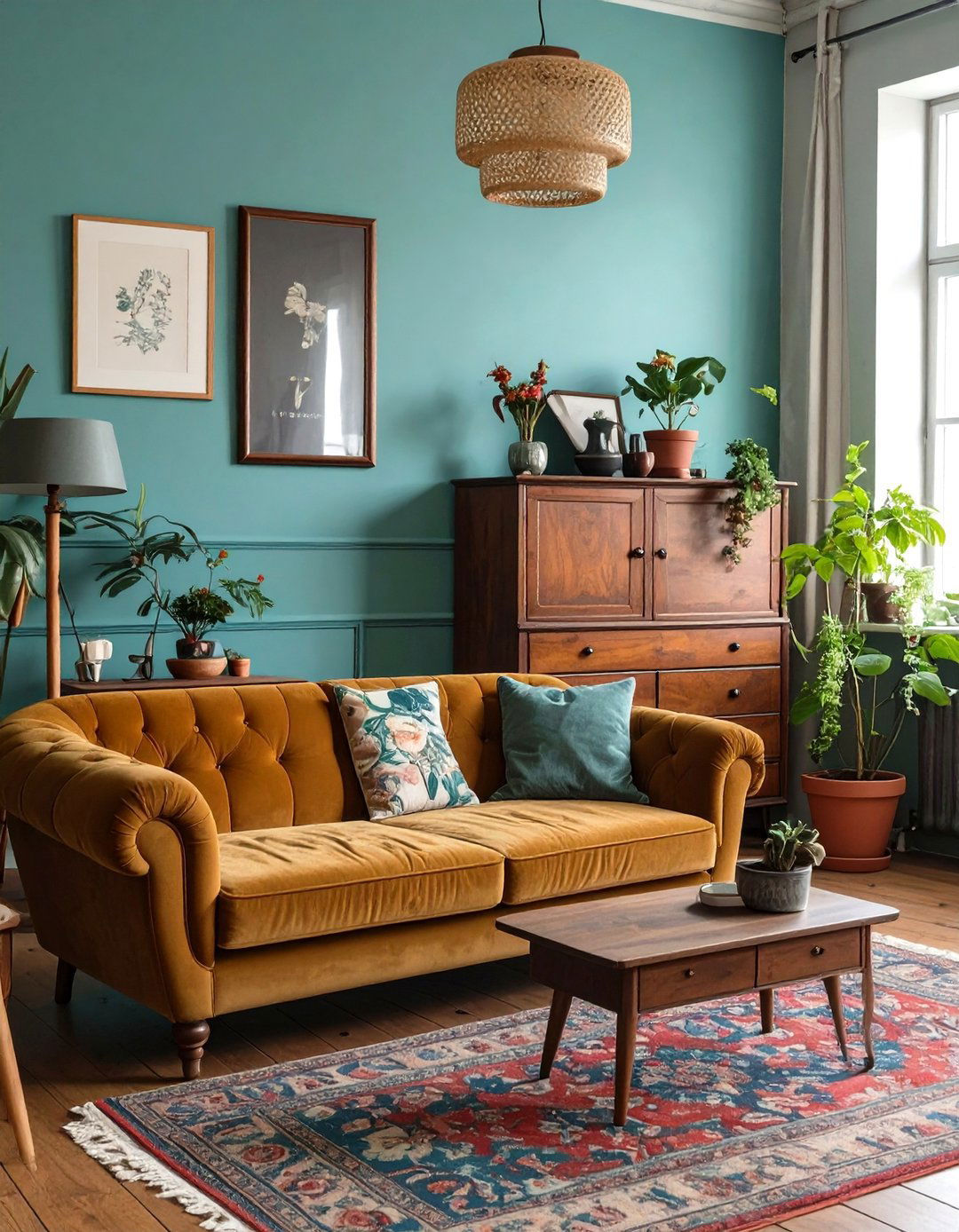 The Vintage Inspired Flea Market Living Room - 30 cute cozy apartment living room decorating ideas