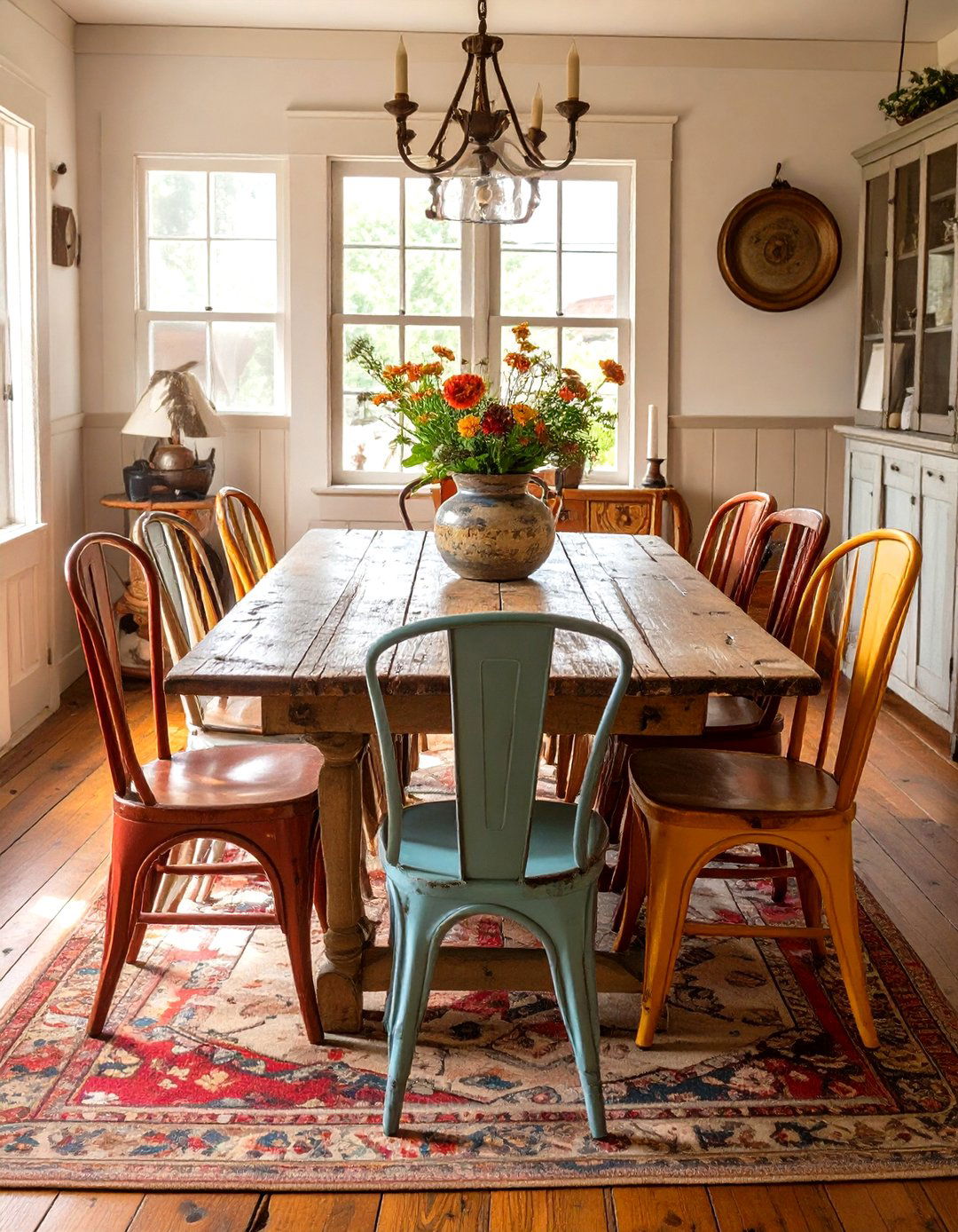 The Vintage Mismatched Dining Room Table Set - 30 dining room table ideas