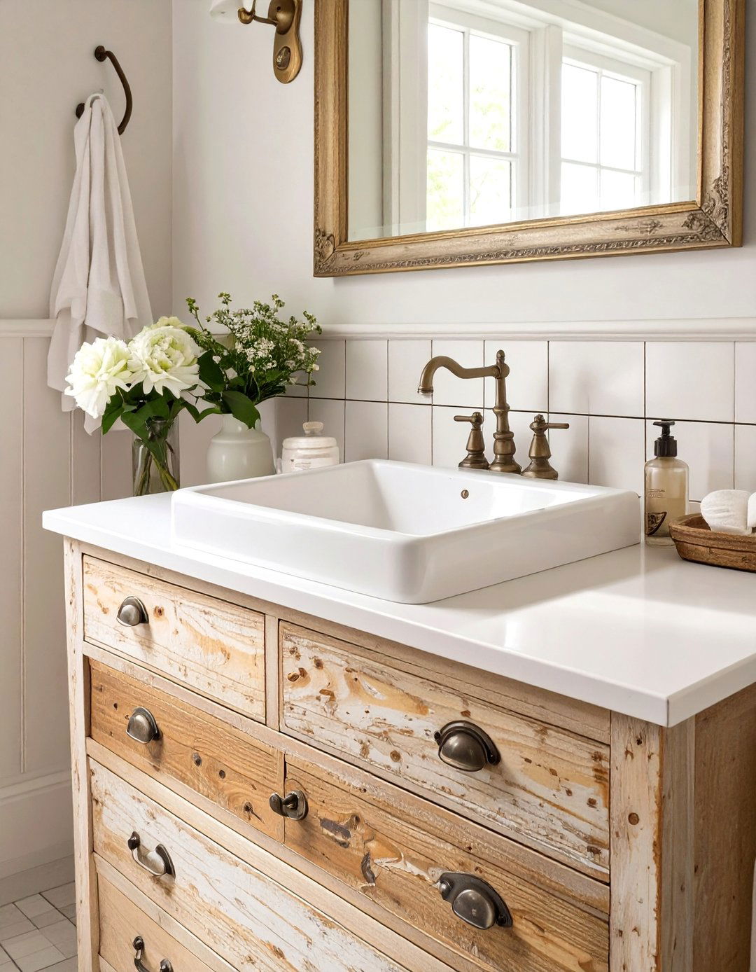 The Vintage Repurposed Dresser Bathroom Sink - 30 bathroom sink ideas