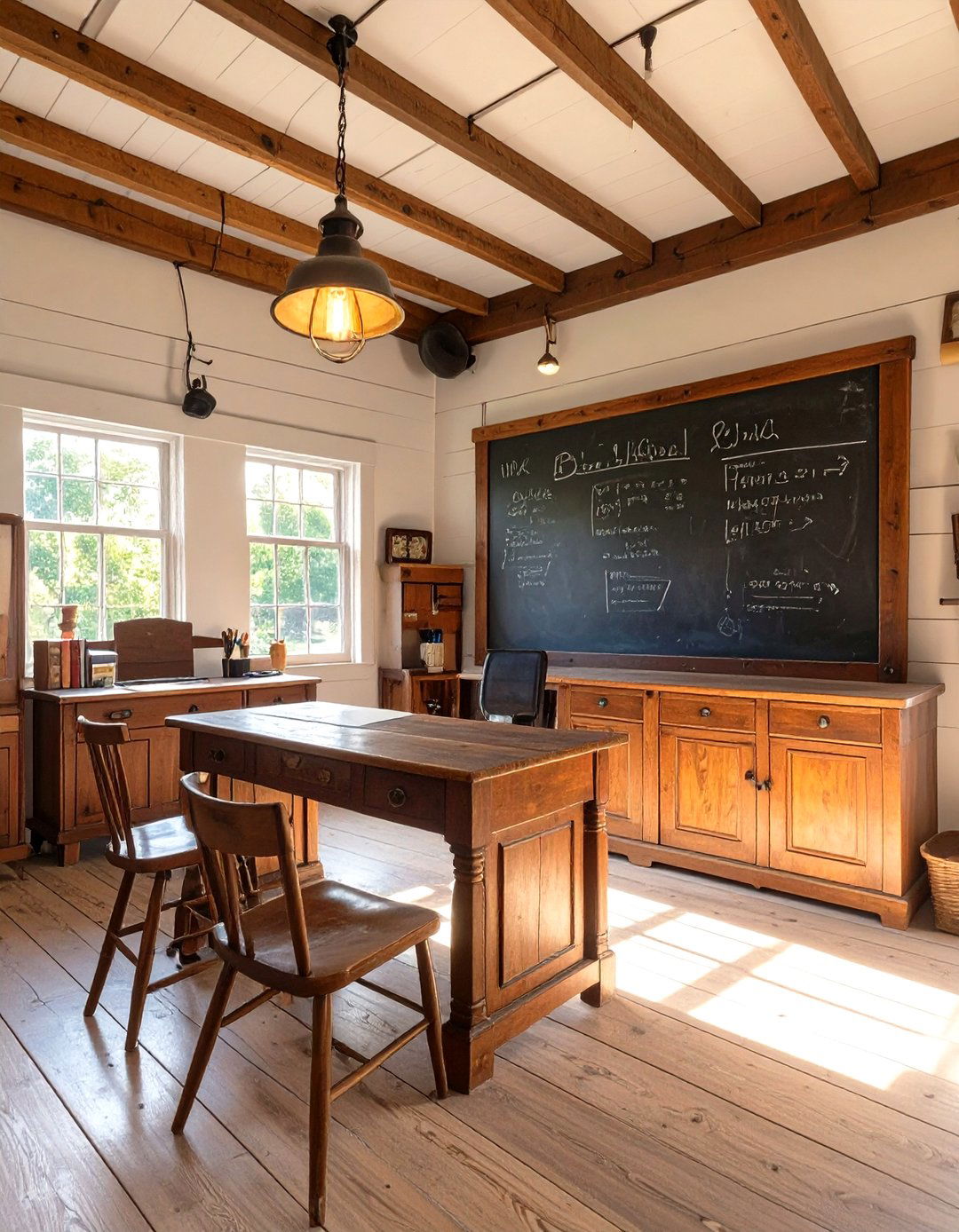 The Vintage Schoolhouse Garage Office - 30 garage office ideas
