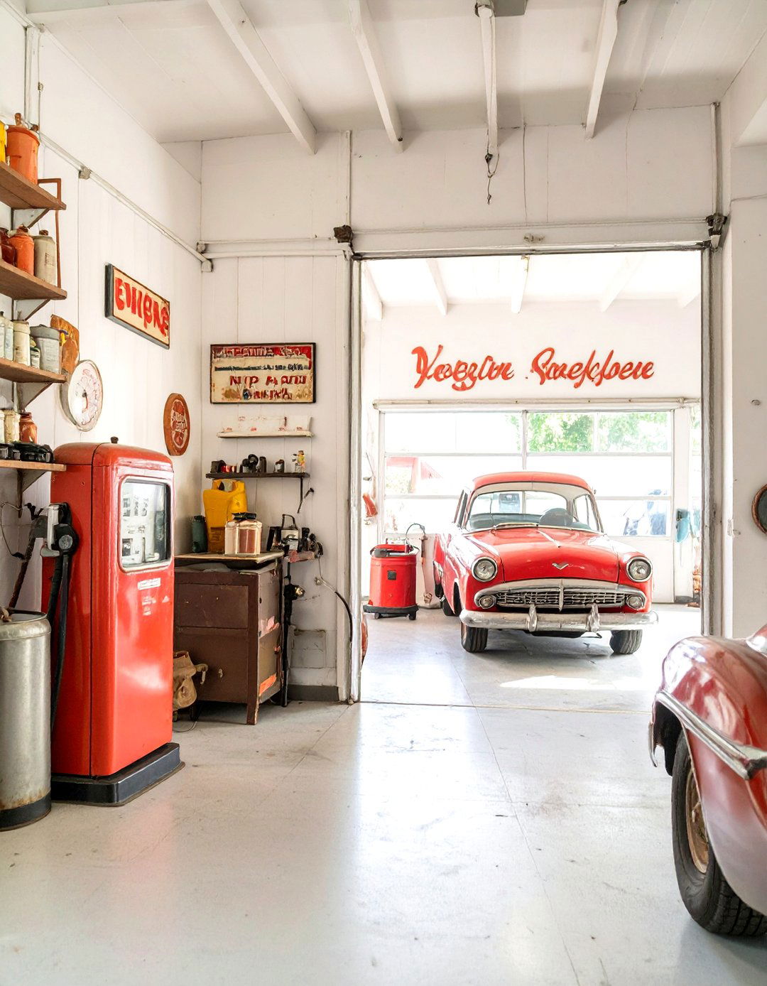 The Vintage Service Station Garage - 30 garage layout ideas
